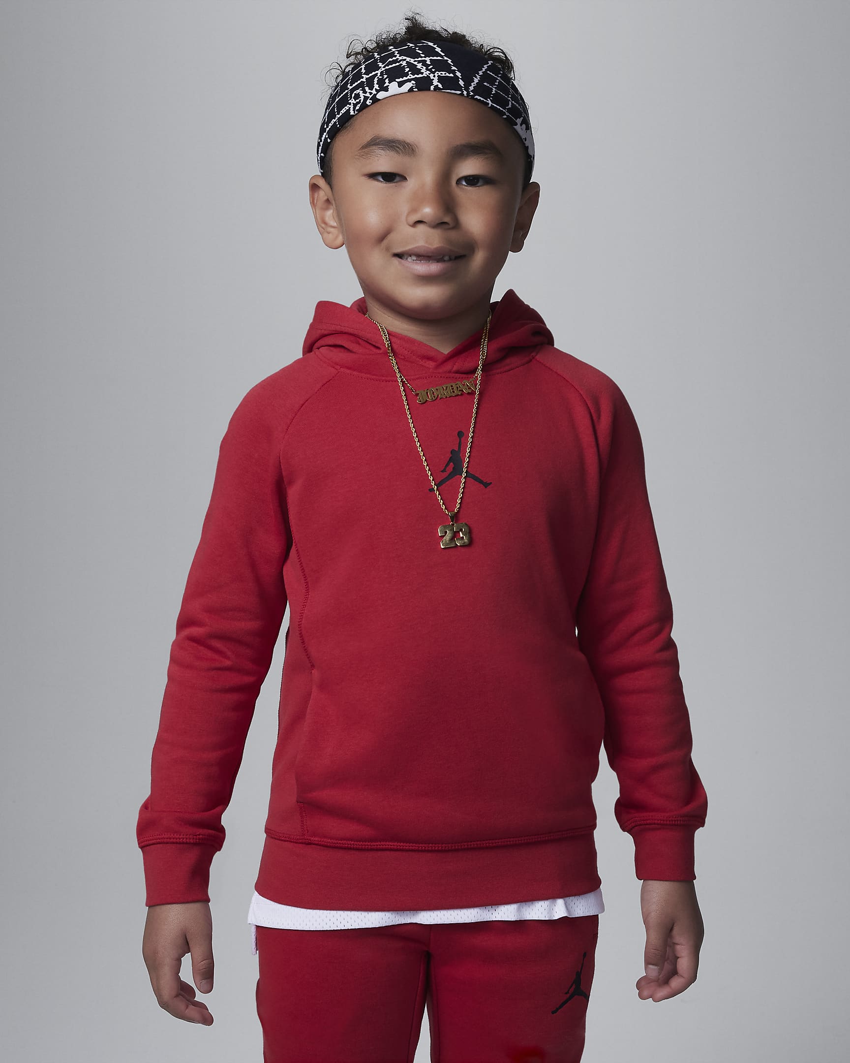 Jordan Sport Crossover Pullover Little Kids Dri-FIT Hoodie - Gym Red