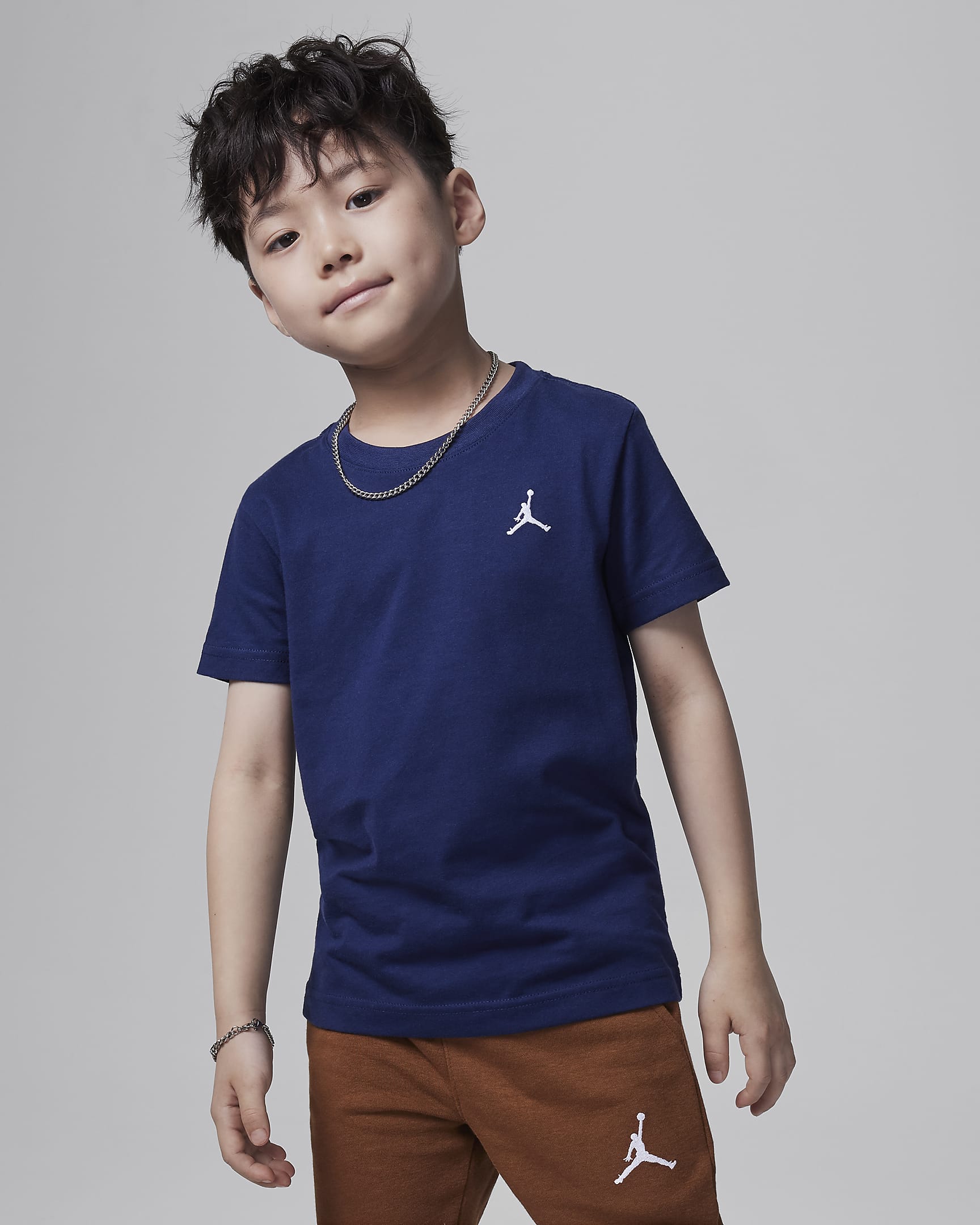 Jordan Little Kids' Jumpman Air Embroidered T-Shirt - Midnight Navy