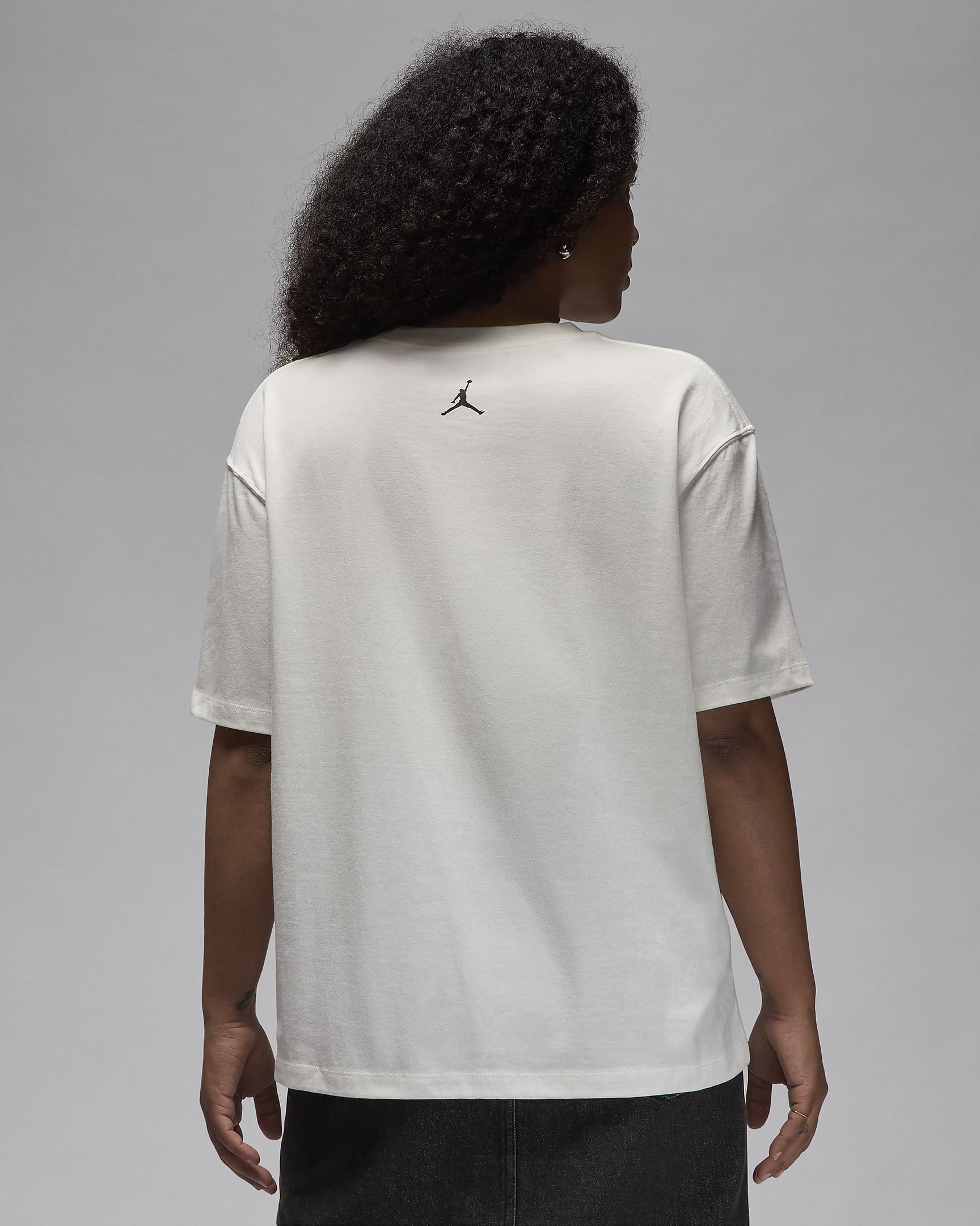 T-shirt estilo Girlfriend Jordan para mulher - Sail/Preto