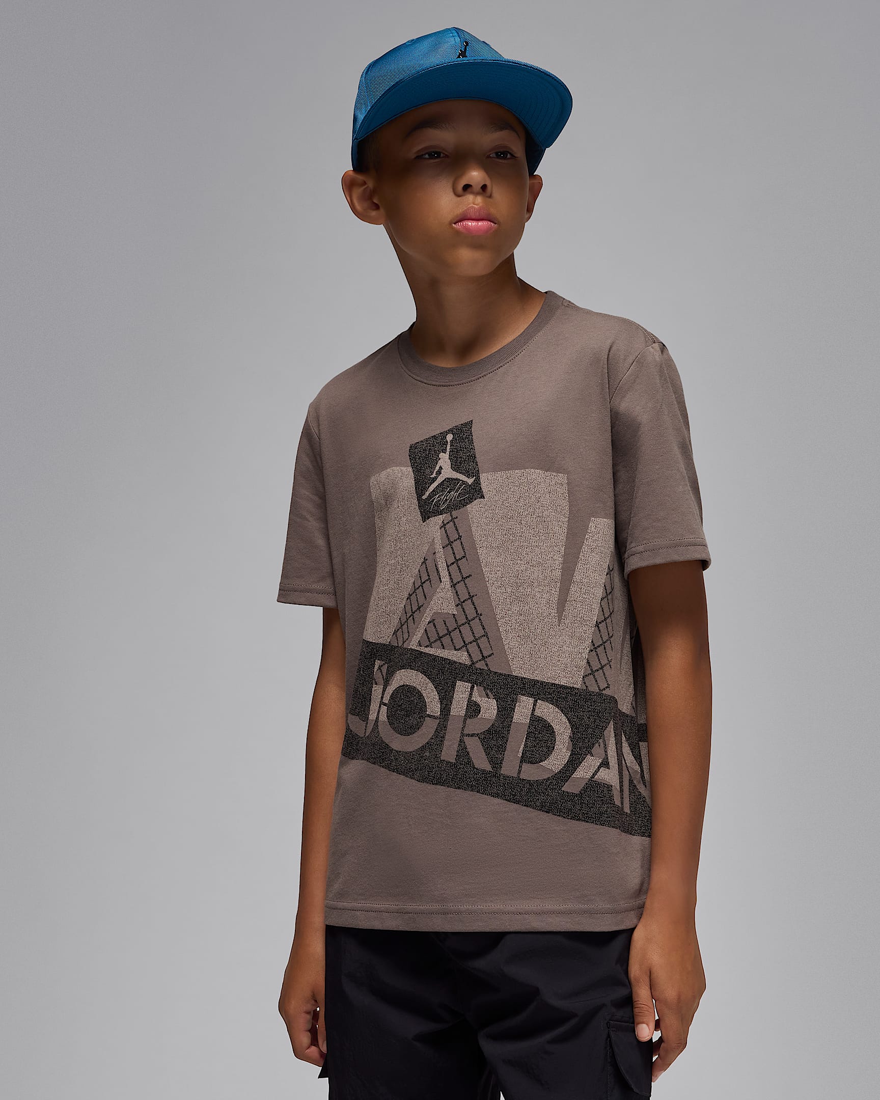 Jordan Big Kids' Cave Stone 4 Retro T-Shirt - Cave Stone