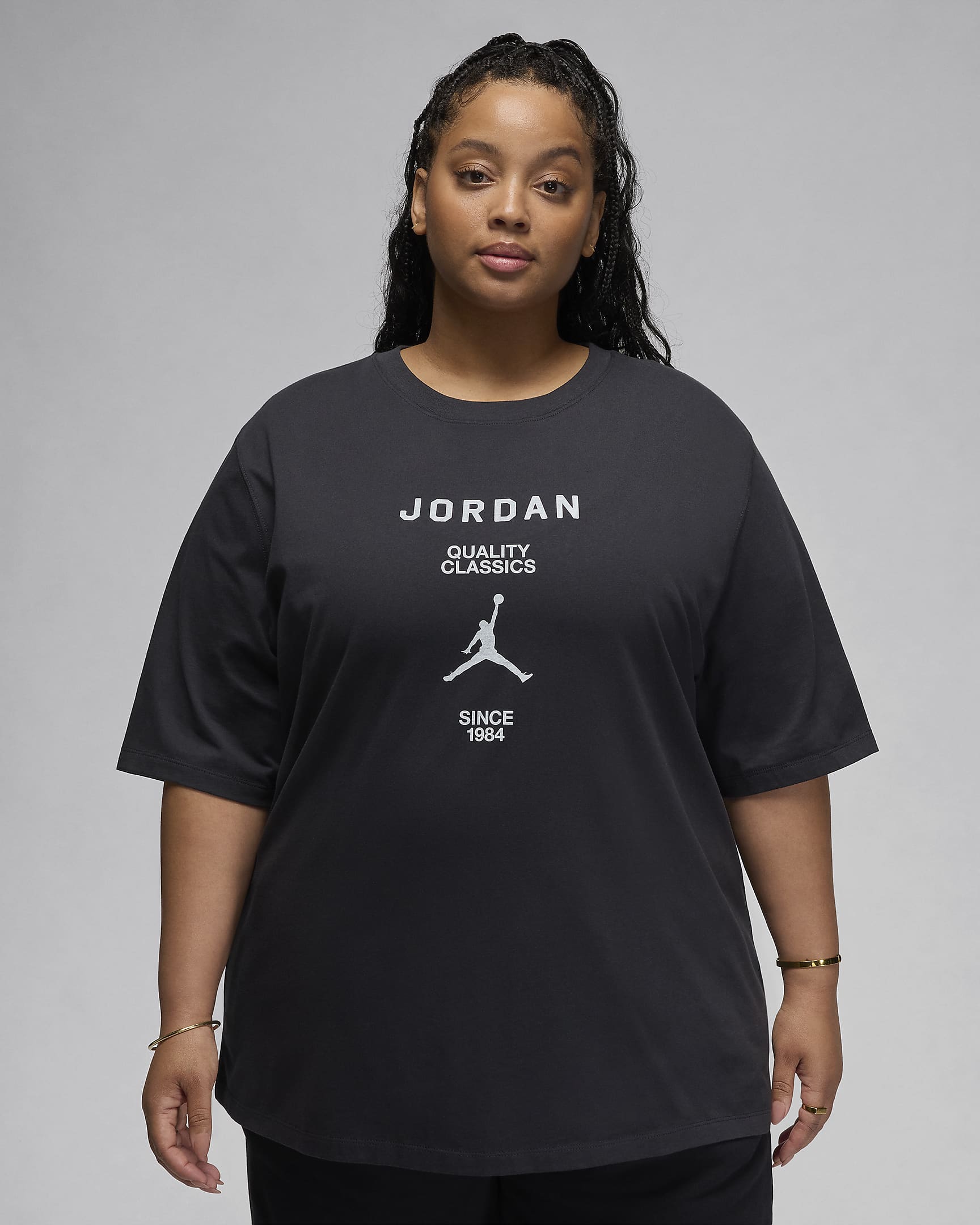 Playera girlfriend para mujer (talla grande) Jordan - Sombrío apagado/Vela