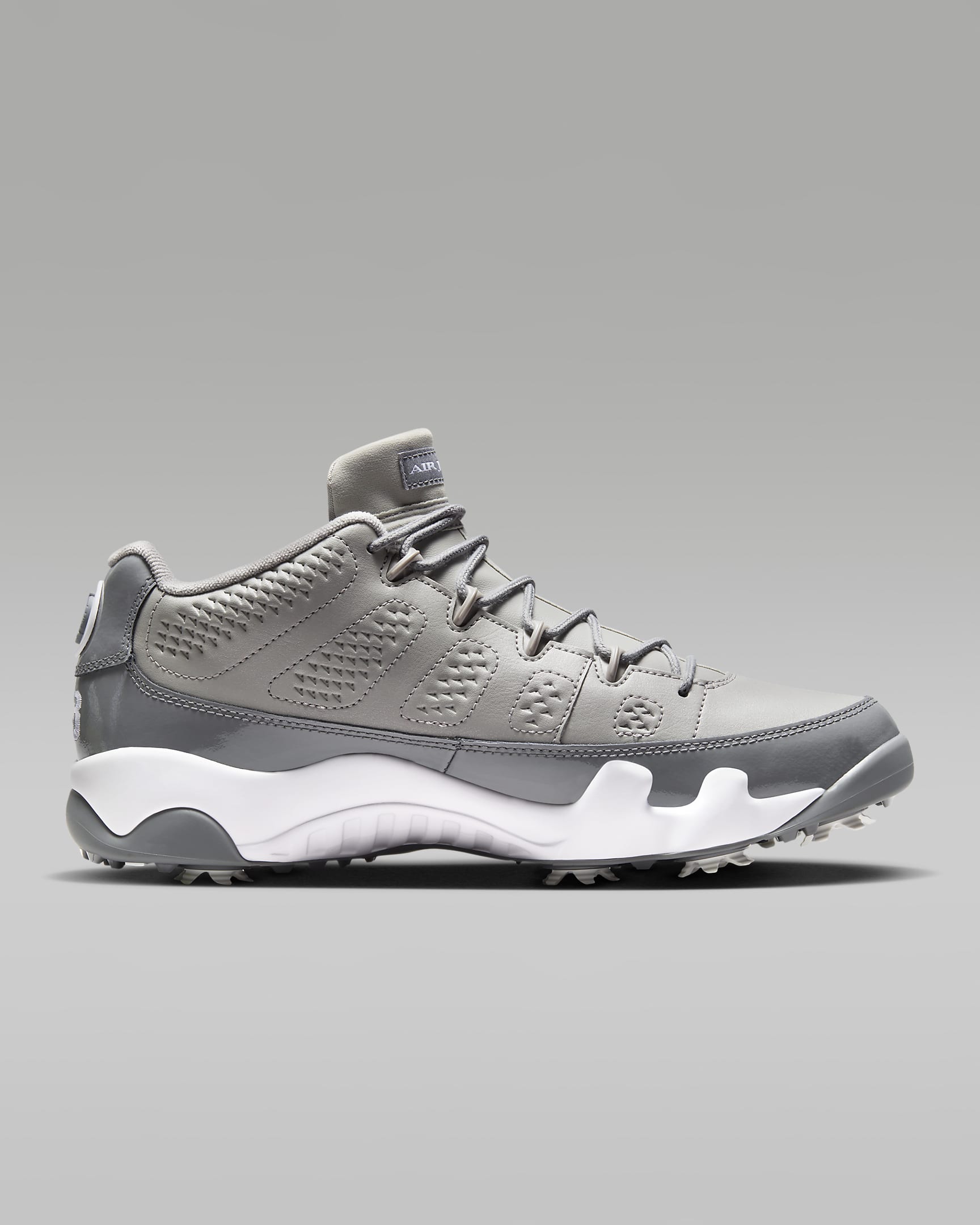 Tenis de golf Air Jordan 9 G - Gris medio/Gris azulado/Blanco