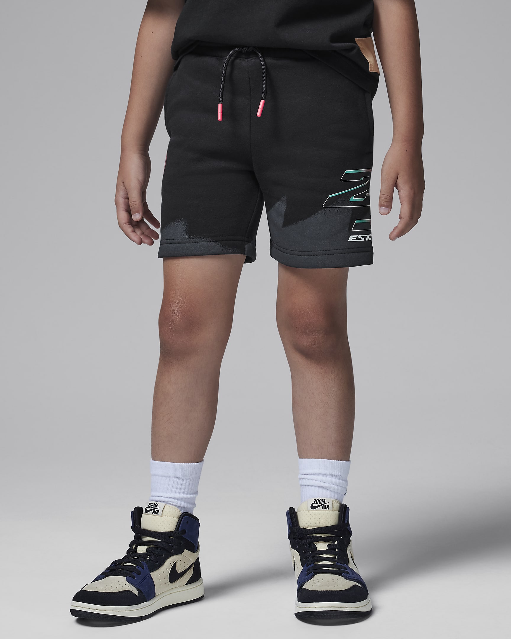 Jordan MJ Moto Little Kids' Fleece Shorts - Black