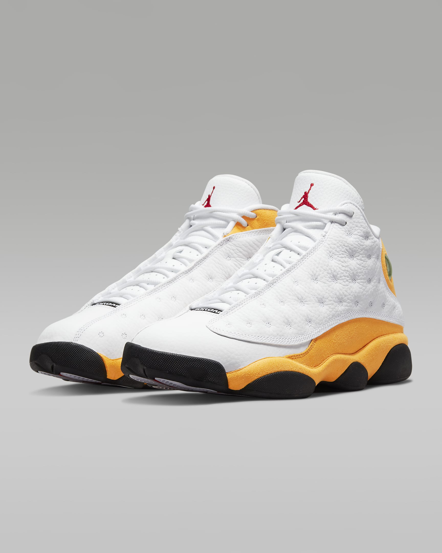 Air Jordan 13 Retro Shoes - White/Del Sol/Black/University Red