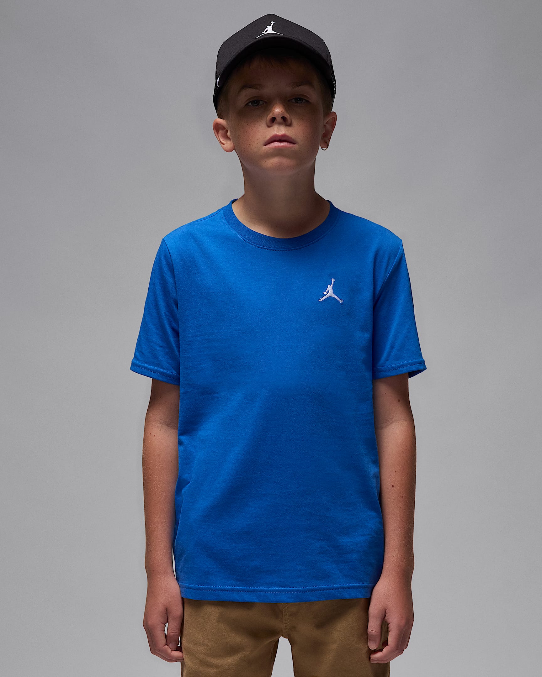 Jordan Big Kids' Jumpman Air Embroidered T-Shirt - Sport Blue