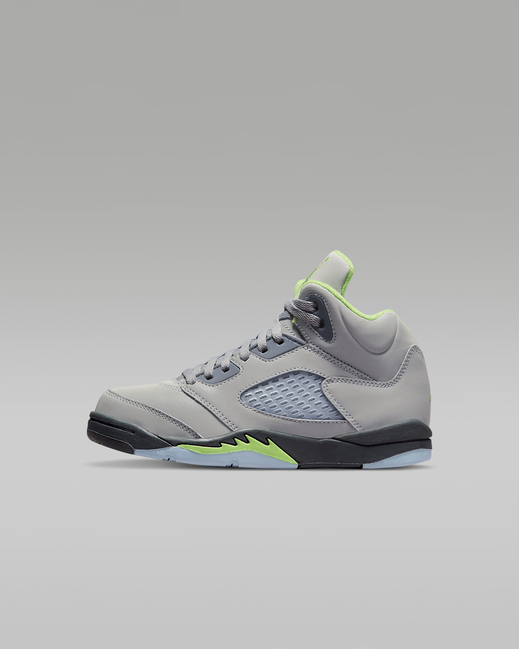 Jordan 5 Retro Little Kids' Shoes - Silver/Flint Grey/Green Bean