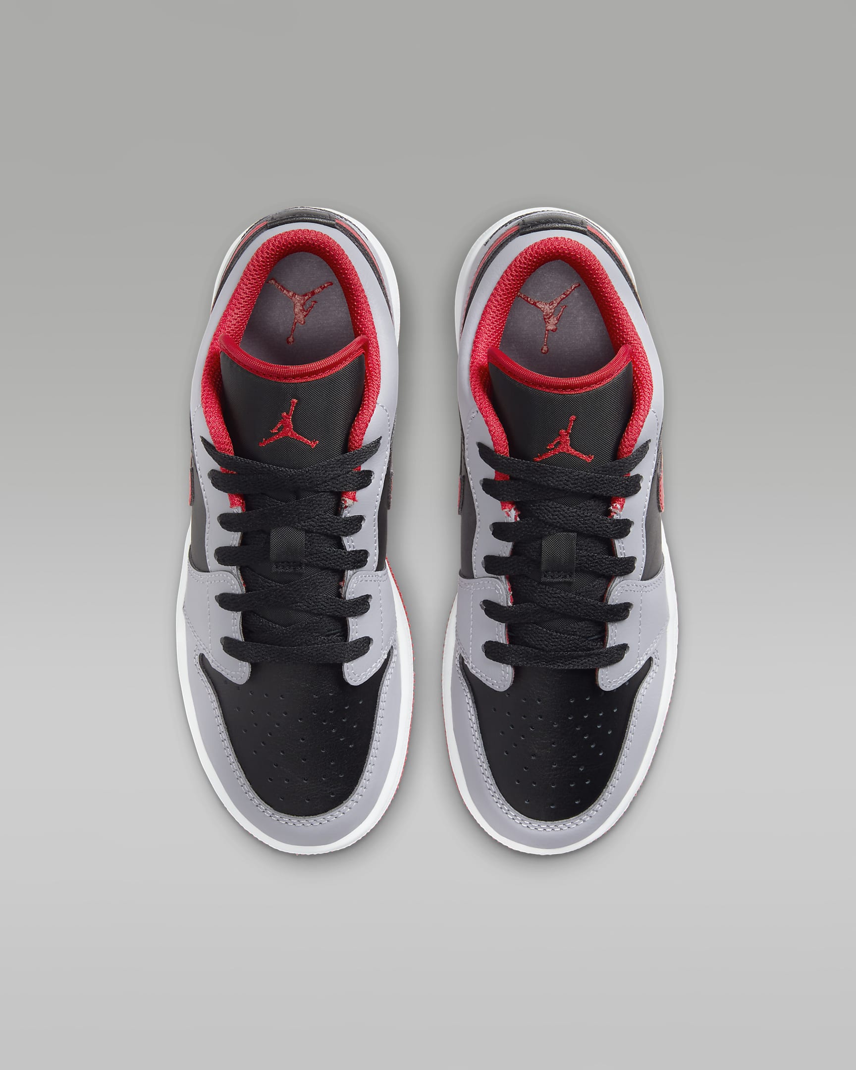 Air Jordan 1 Low Zapatillas - Niño/a - Negro/Cement Grey/Blanco/Fire Red