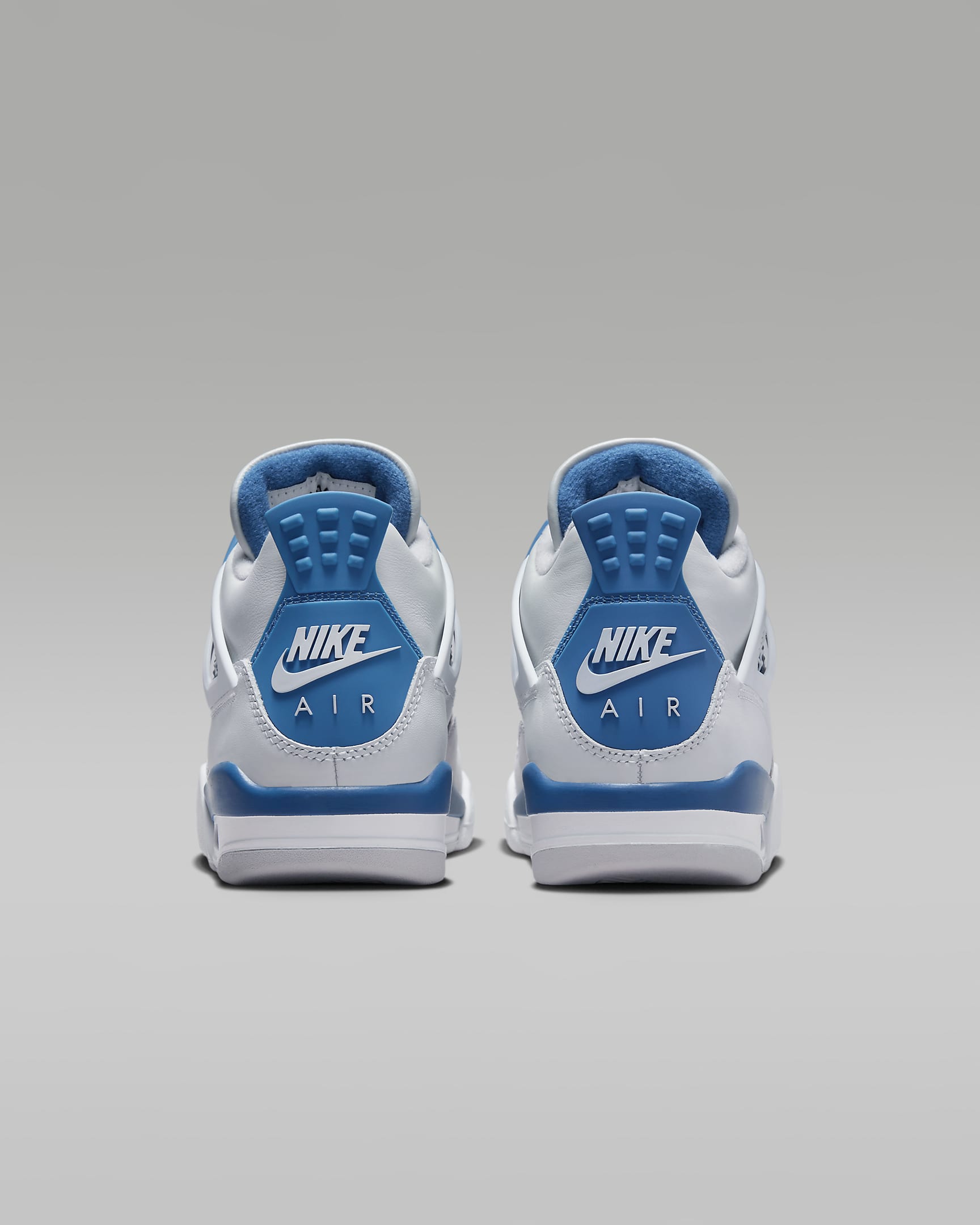Air Jordan 4 Retro "Industrial Blue" Big Kids' Shoes - Off White/Neutral Grey/Military Blue