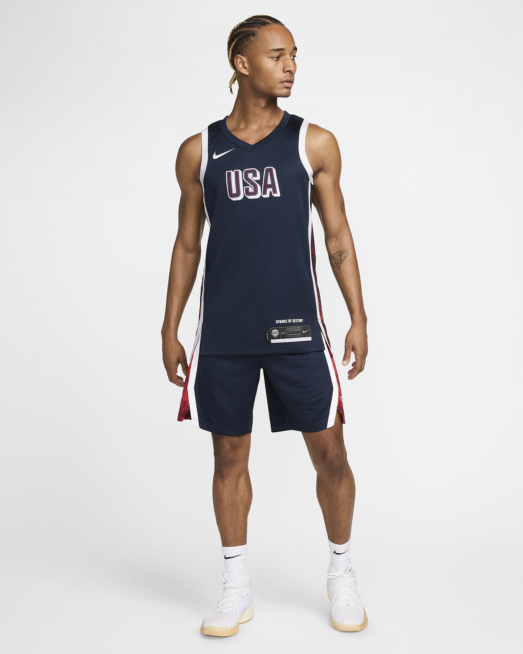 USAB Limited Road Nike Basketballtrikot (Herren) - Obsidian/Weiß