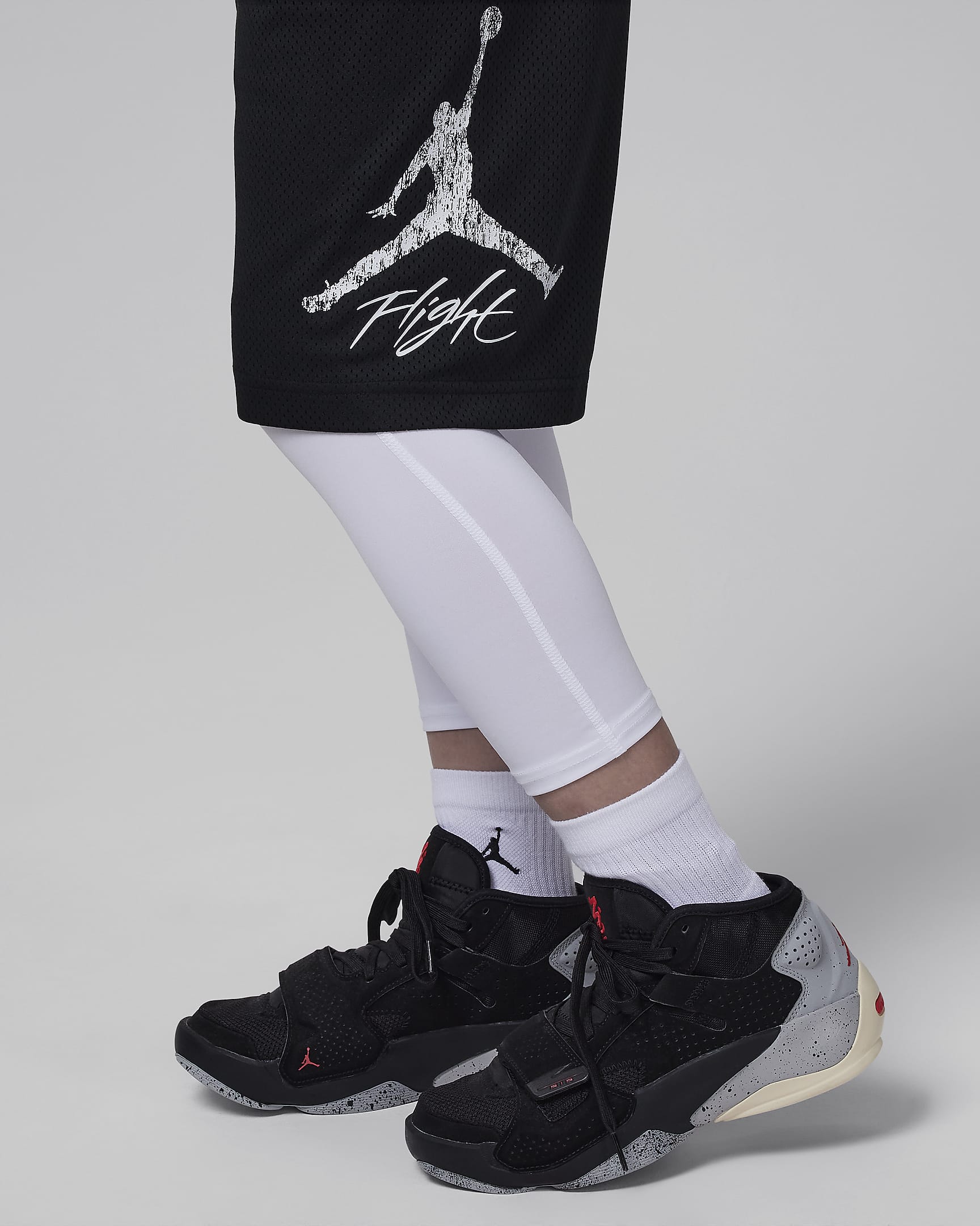 Mallas de compresión para niños talla grande Jordan Dri-FIT MJ Sport - Blanco