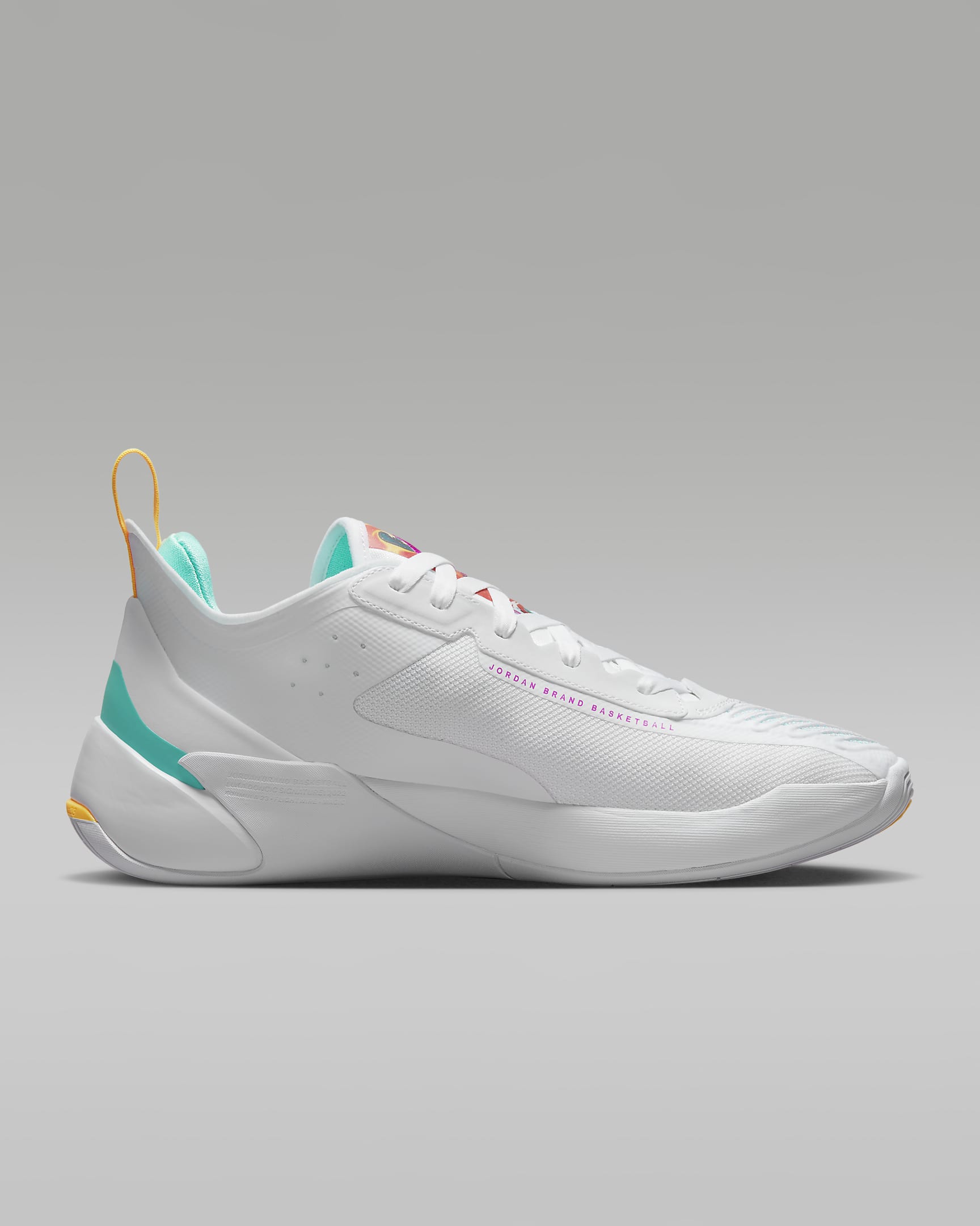 Luka 1 PF Men's Basketball Shoes - White/Dynamic Turquoise/Laser Orange/Fire Pink