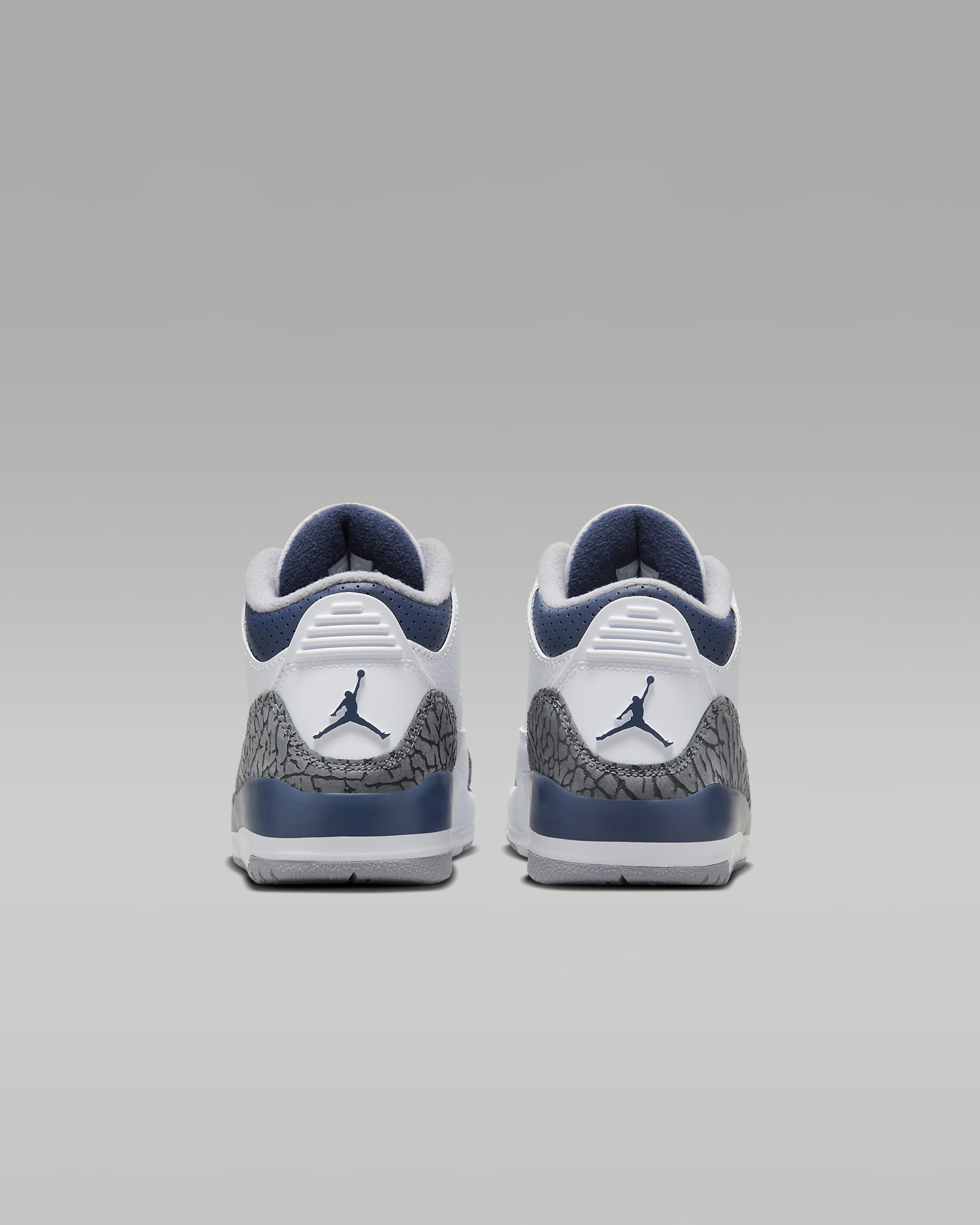 รองเท้าเด็กเล็ก Jordan 3 Retro - ขาว/Cement Grey/ดำ/Midnight Navy