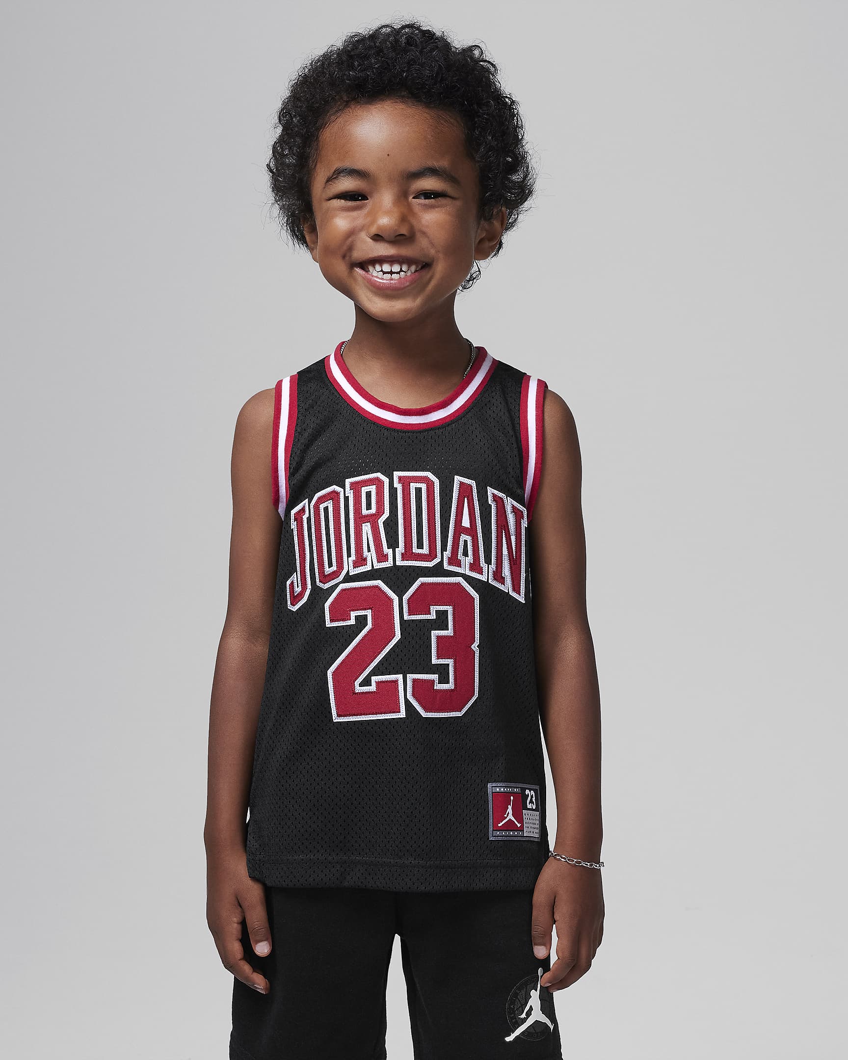 Jersey para niños talla pequeña Jordan 23 - Negro