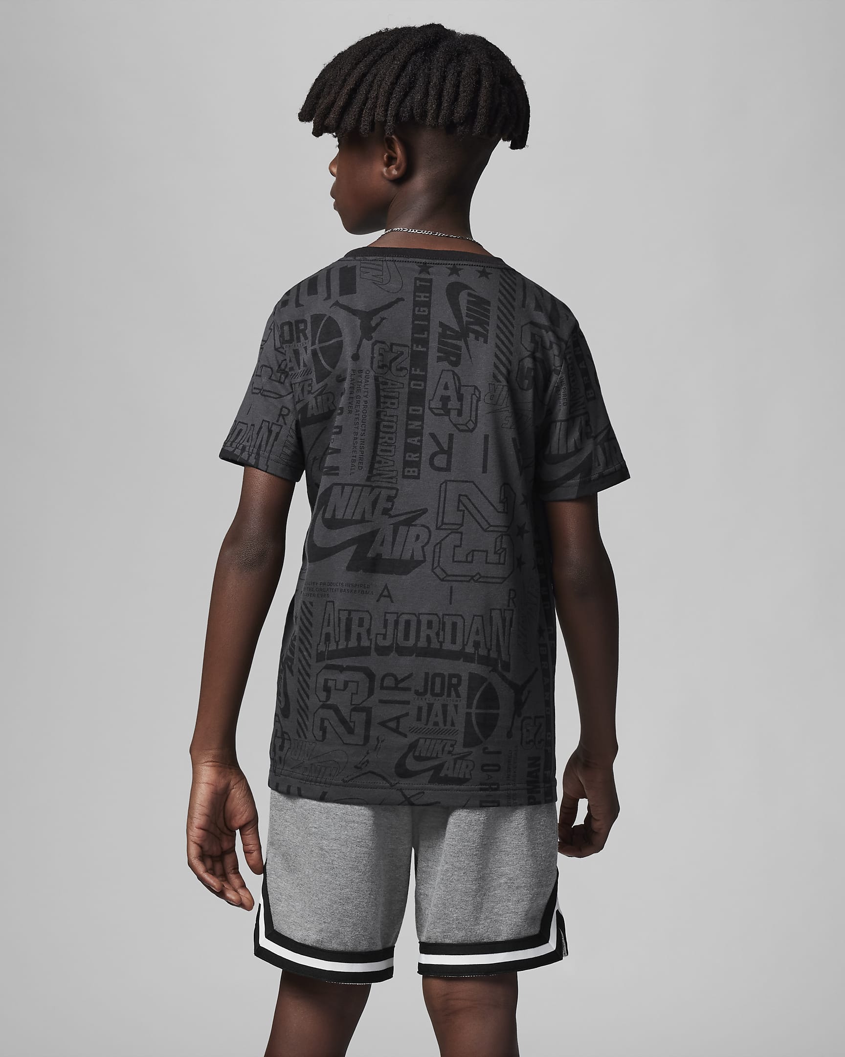 Jordan Wall of Flight Tee Older Kids' T-Shirt - Black