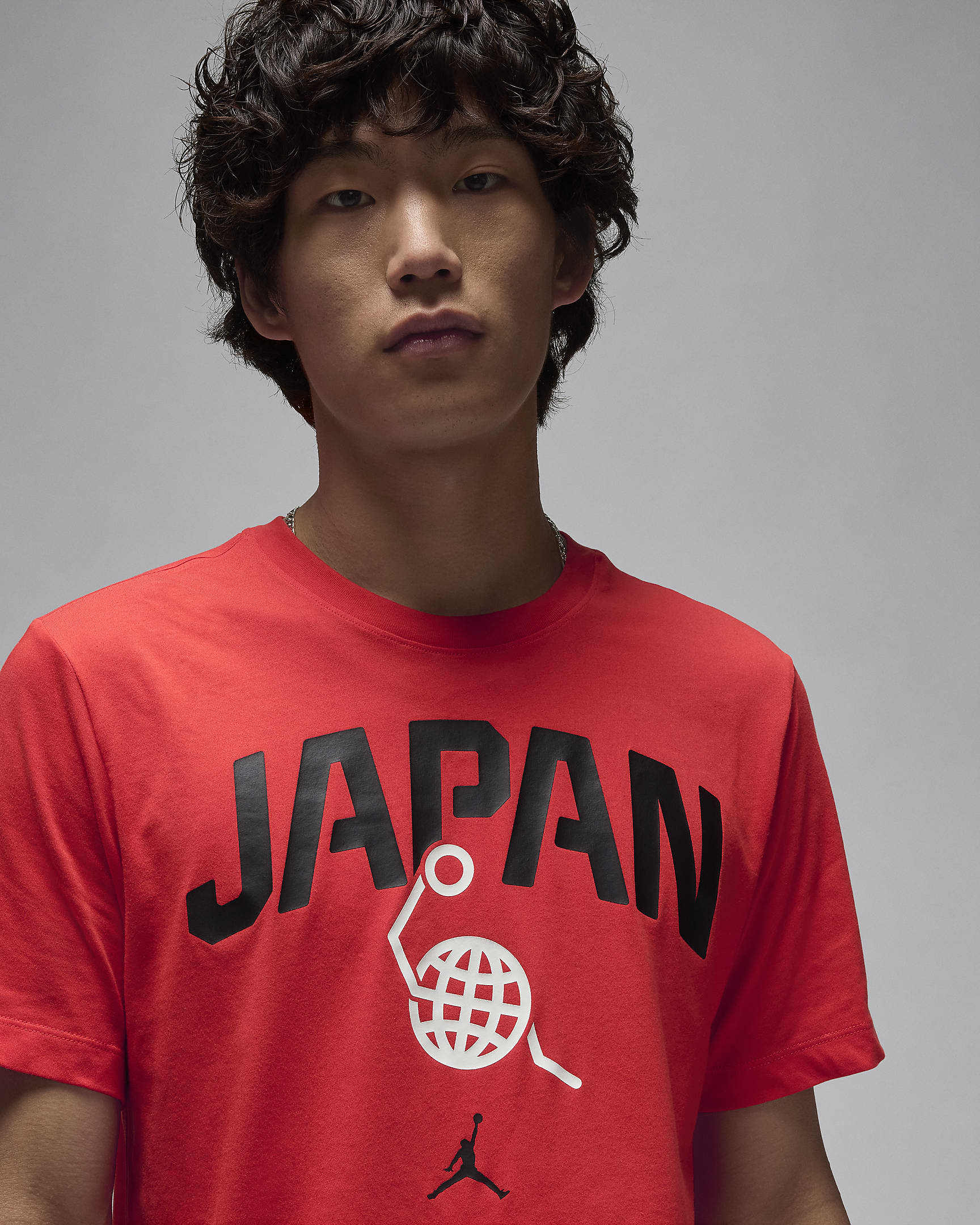 Japan Men's Jordan Basketball T-Shirt - Chile Red/Chile Red/White/Black