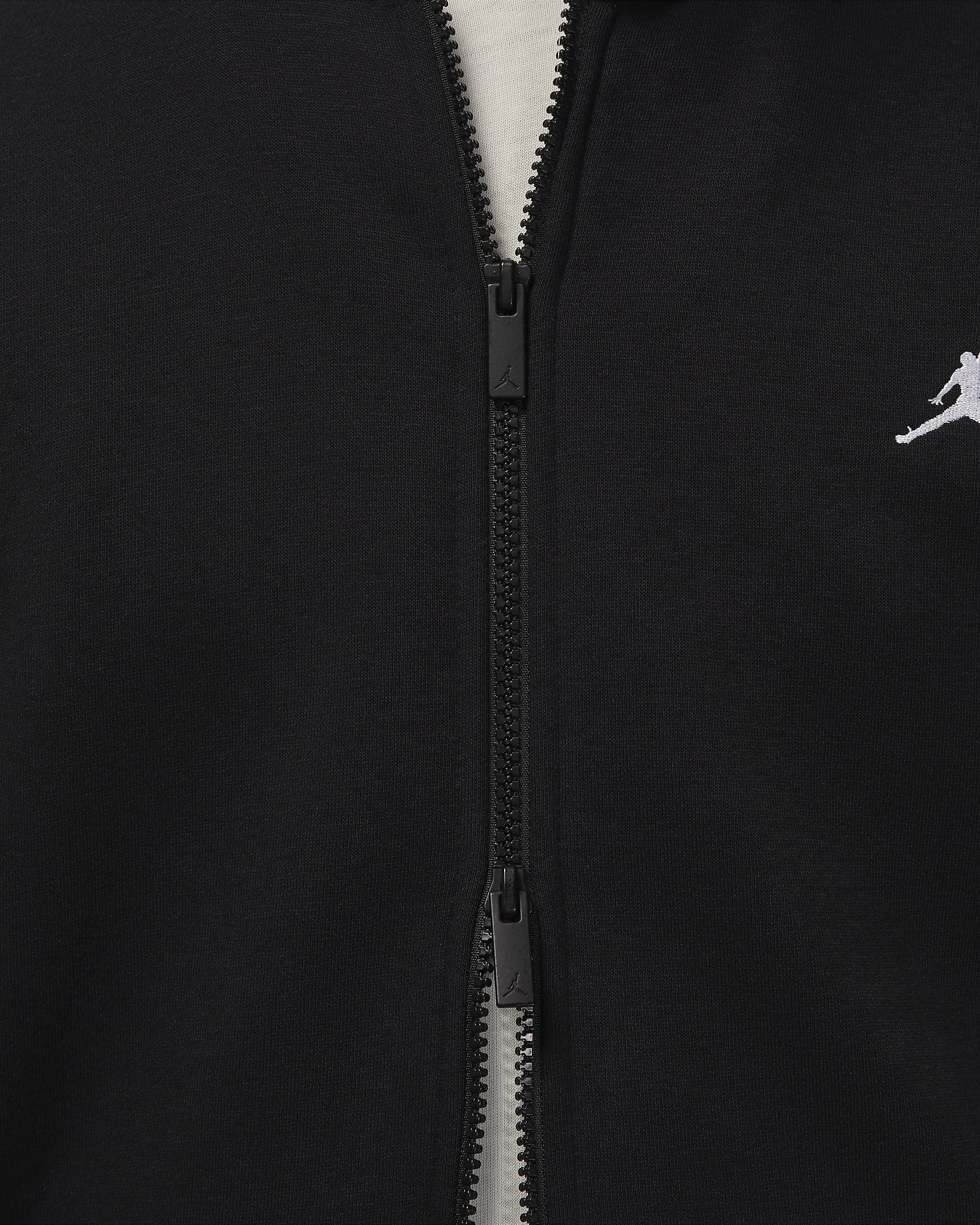 Jordan Brooklyn Fleece Men's Full-Zip Hoodie - Black/White