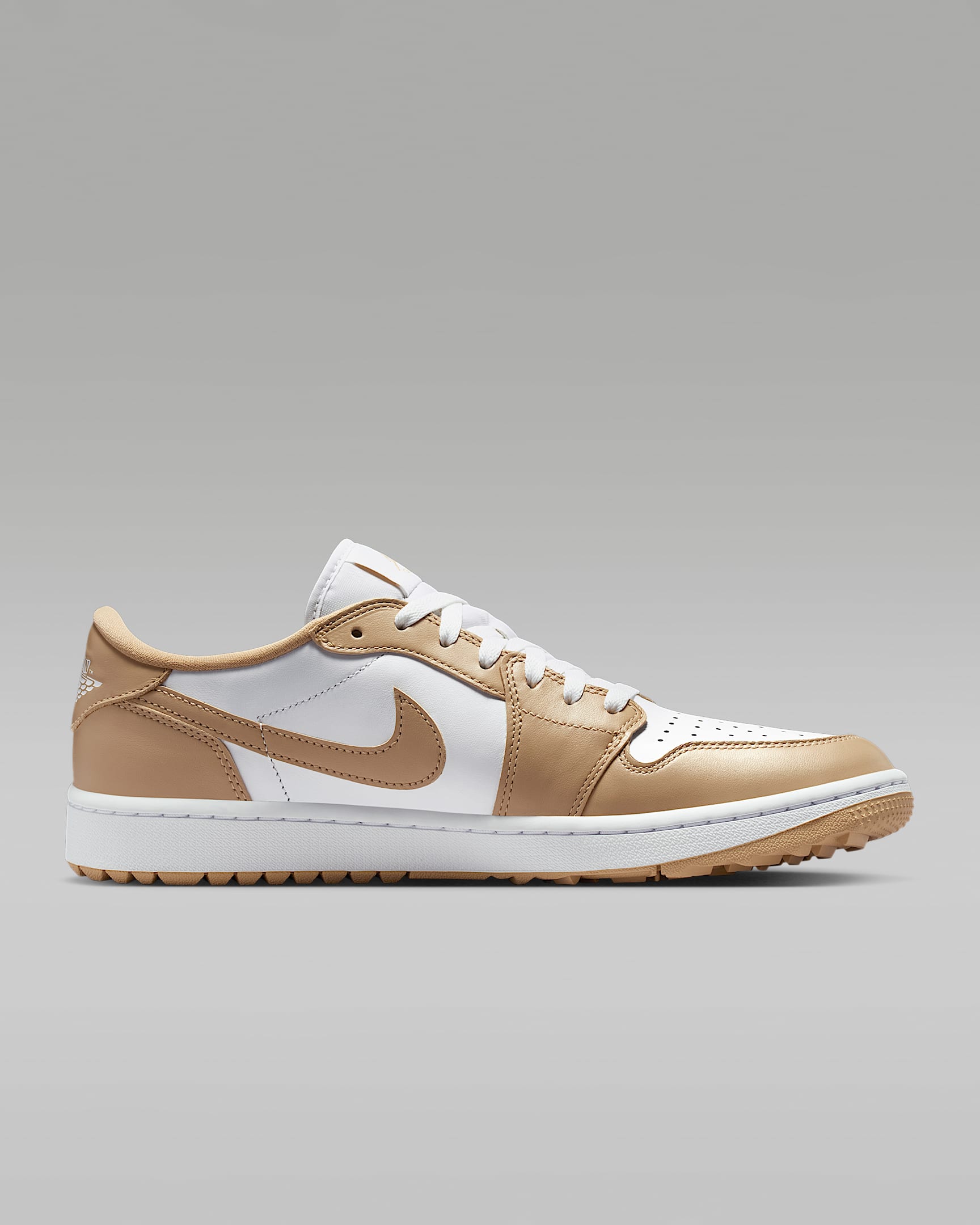 Air Jordan 1 Low G Golf Shoes - White/White/Linen