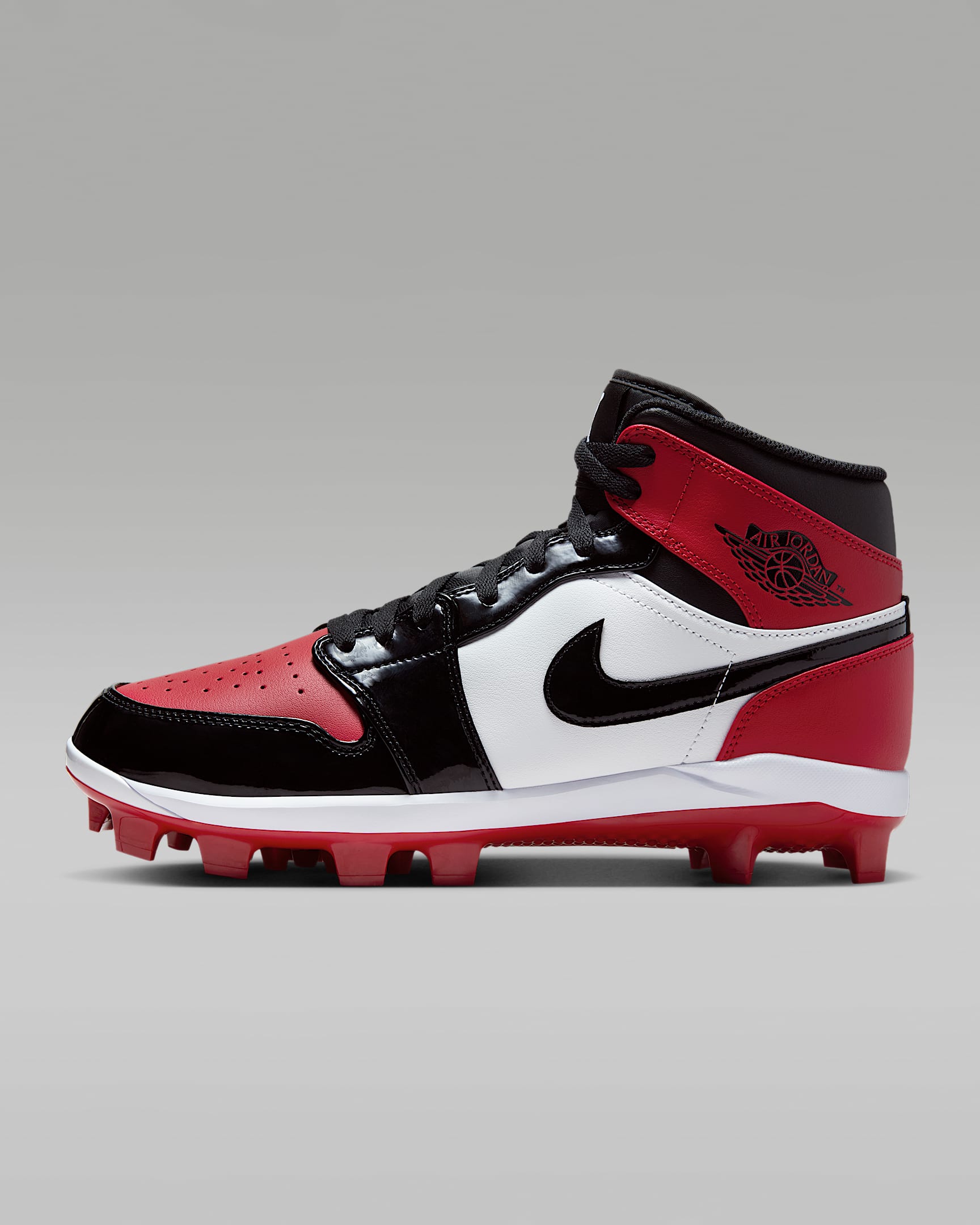 Jordan 1 Retro MCS Men's Baseball Cleats - Gym Red/White/Black