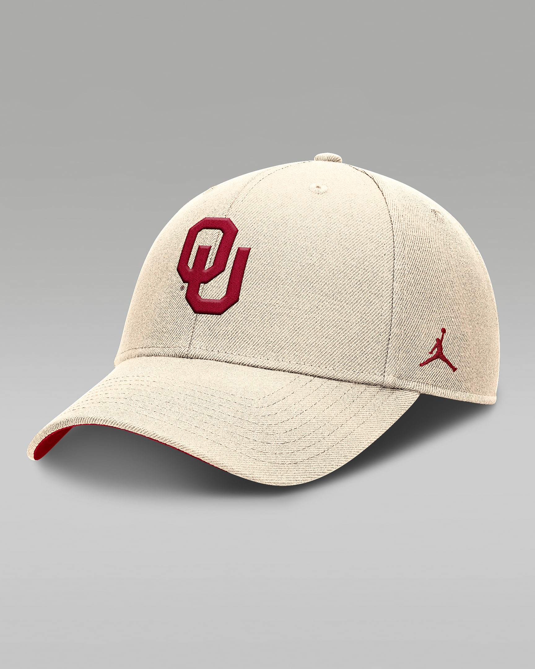 Oklahoma Primetime Rise Men's Jordan Brand Dri-FIT College Trucker Adjustable Hat - Natural