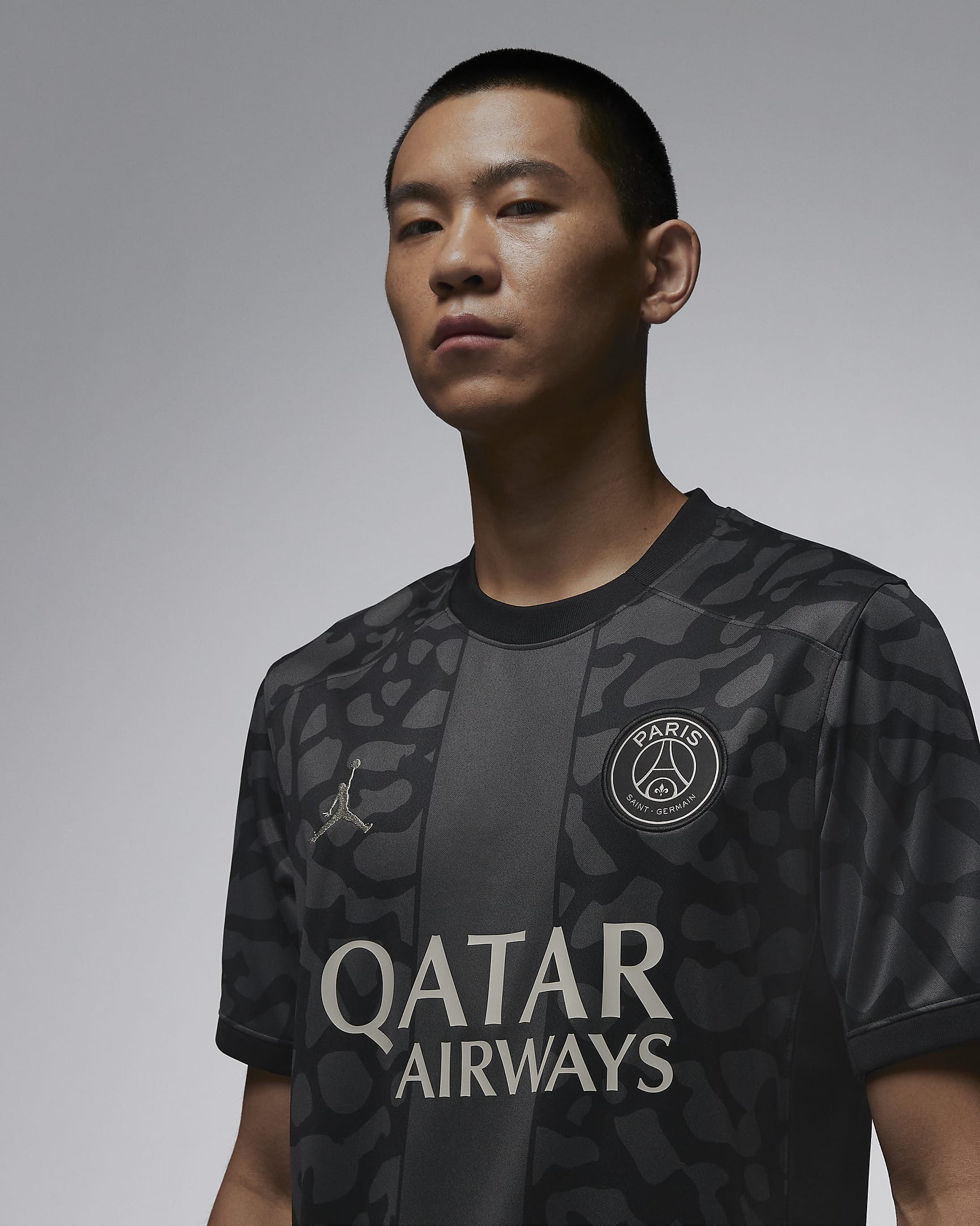 Pánský třetí fotbalový dres Jordan Dri-FIT Paris Saint-Germain Stadium 2023/24 - Anthracite/Černá/Stone