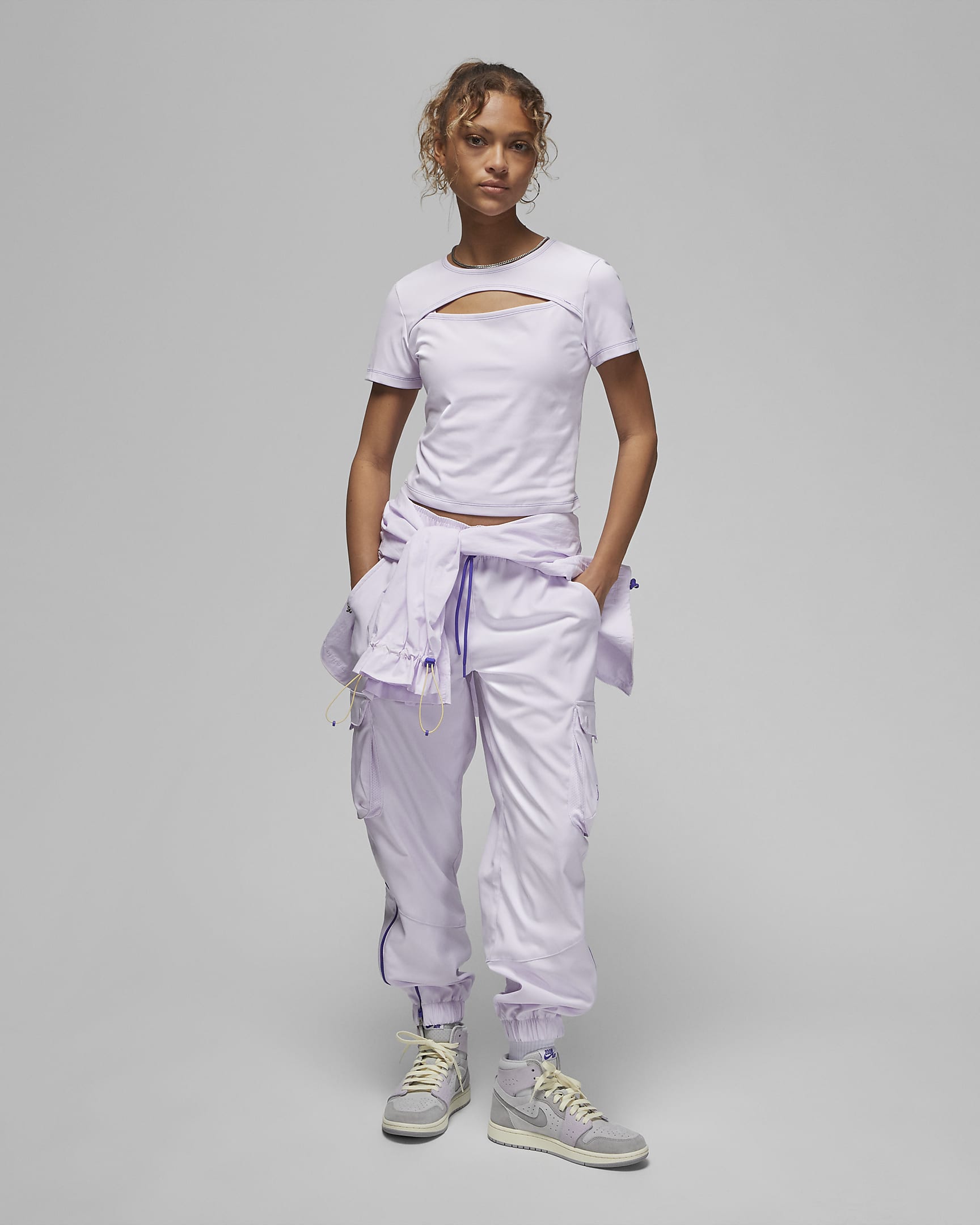 Top con apertura Jordan Sport – Donna - Barely Grape/Lapis