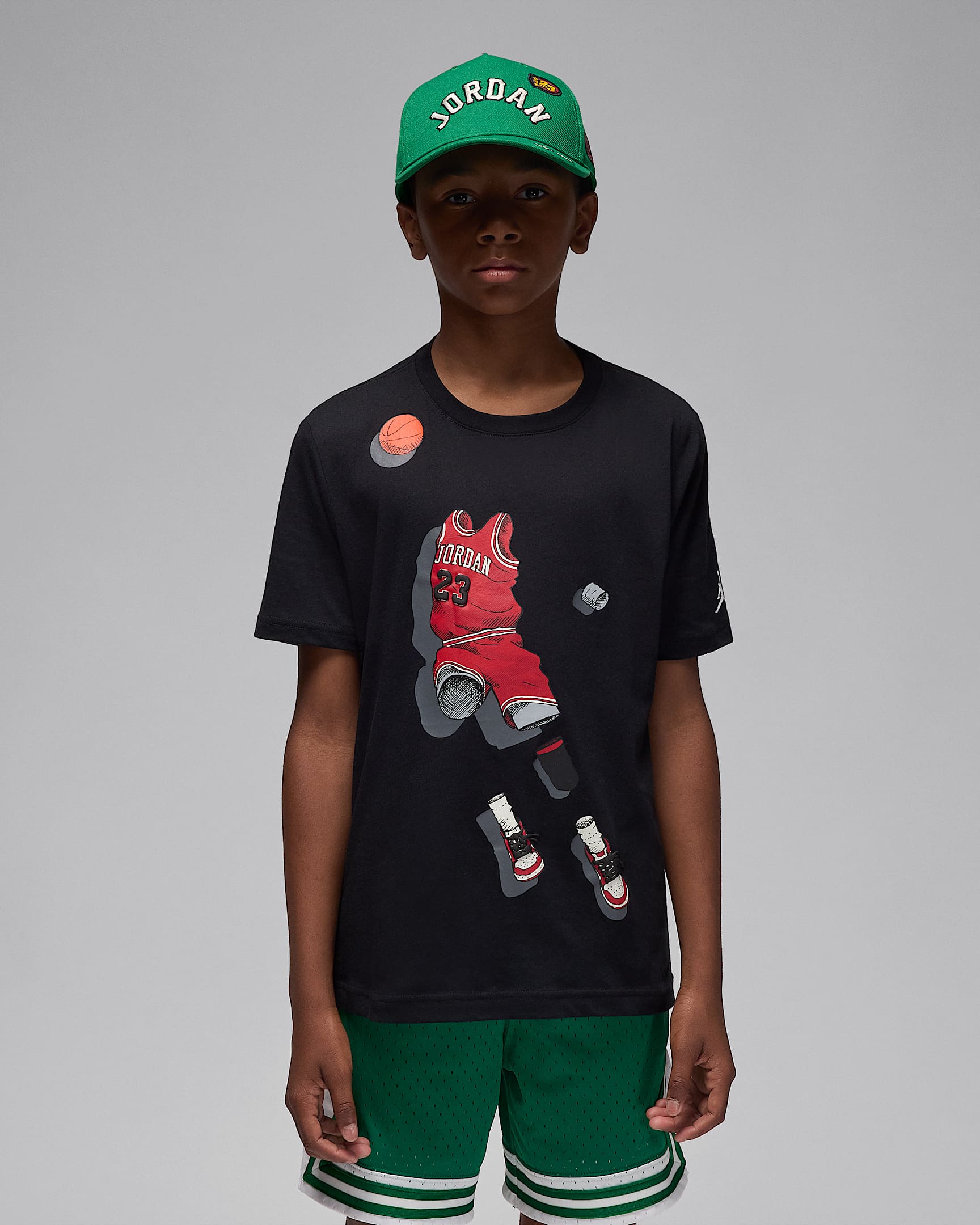 Jordan Big Kids' Ghostman T-Shirt - Black