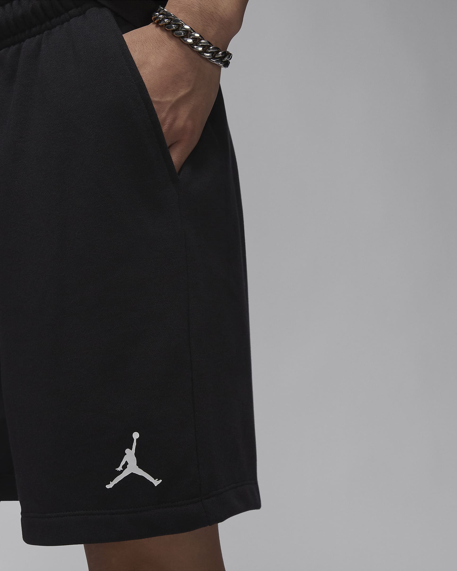 Jordan Flight MVP Men's Fleece Shorts - Black/White