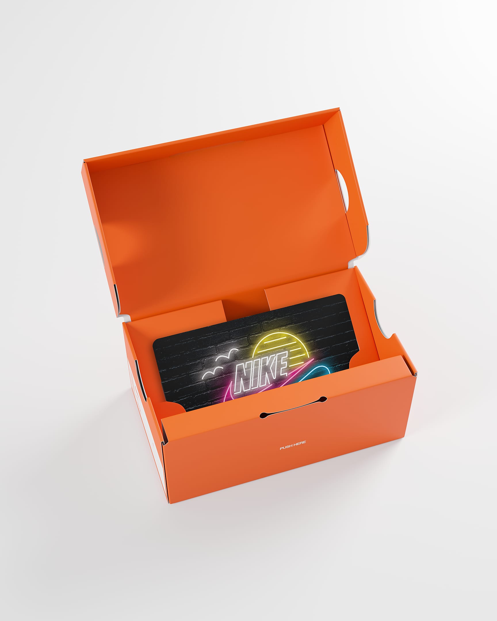 La tarjeta de regalo Nike se envía por correo en una minicaja de tenis Nike - Negro