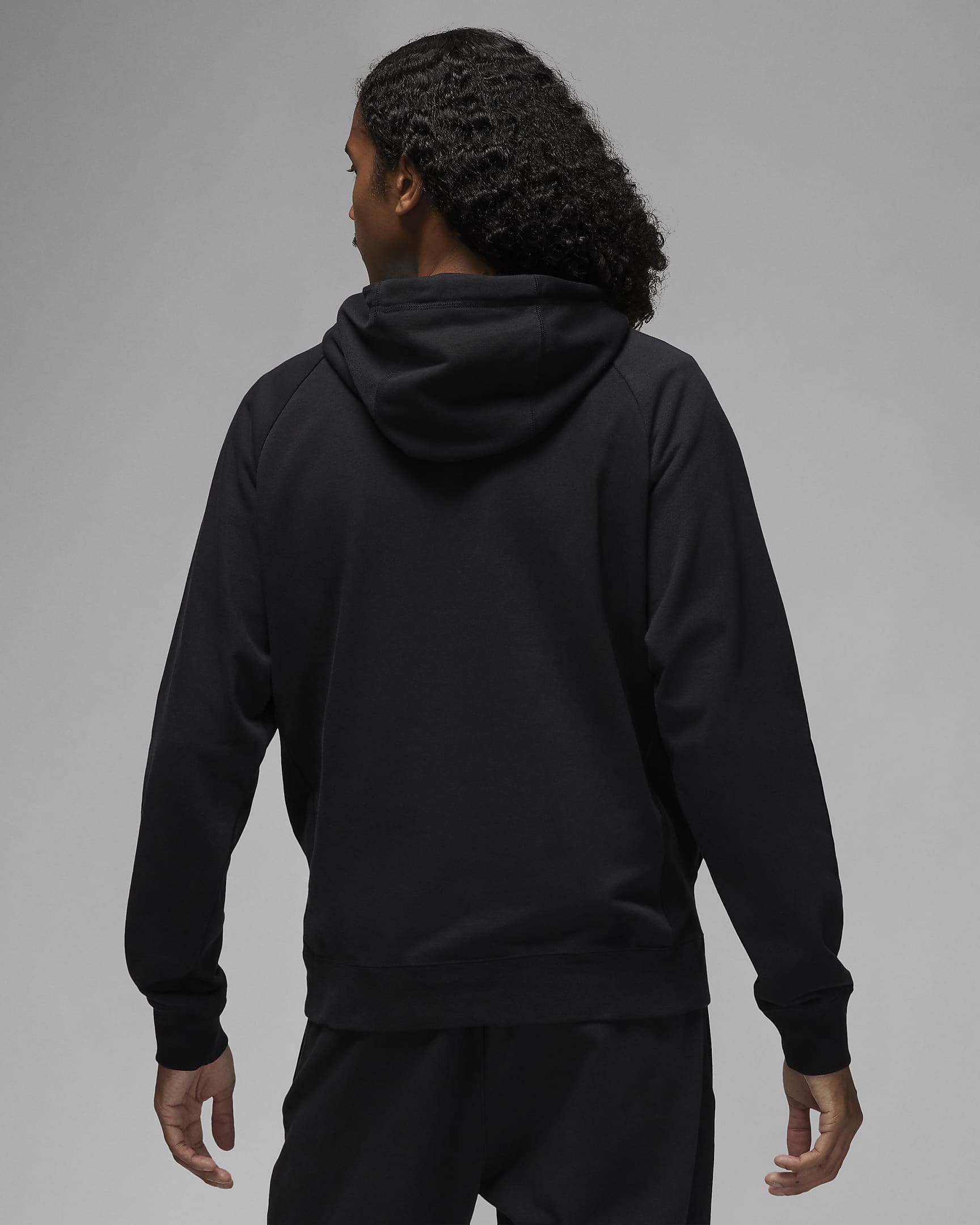 Jordan Dri-FIT Sport Crossover Men's Fleece Hoodie - Black/White