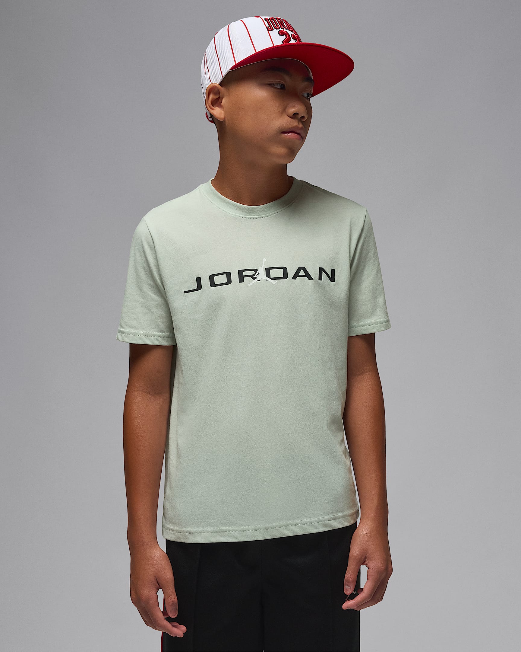 Jordan Older Kids' Air Stretch T-Shirt - Light Silver