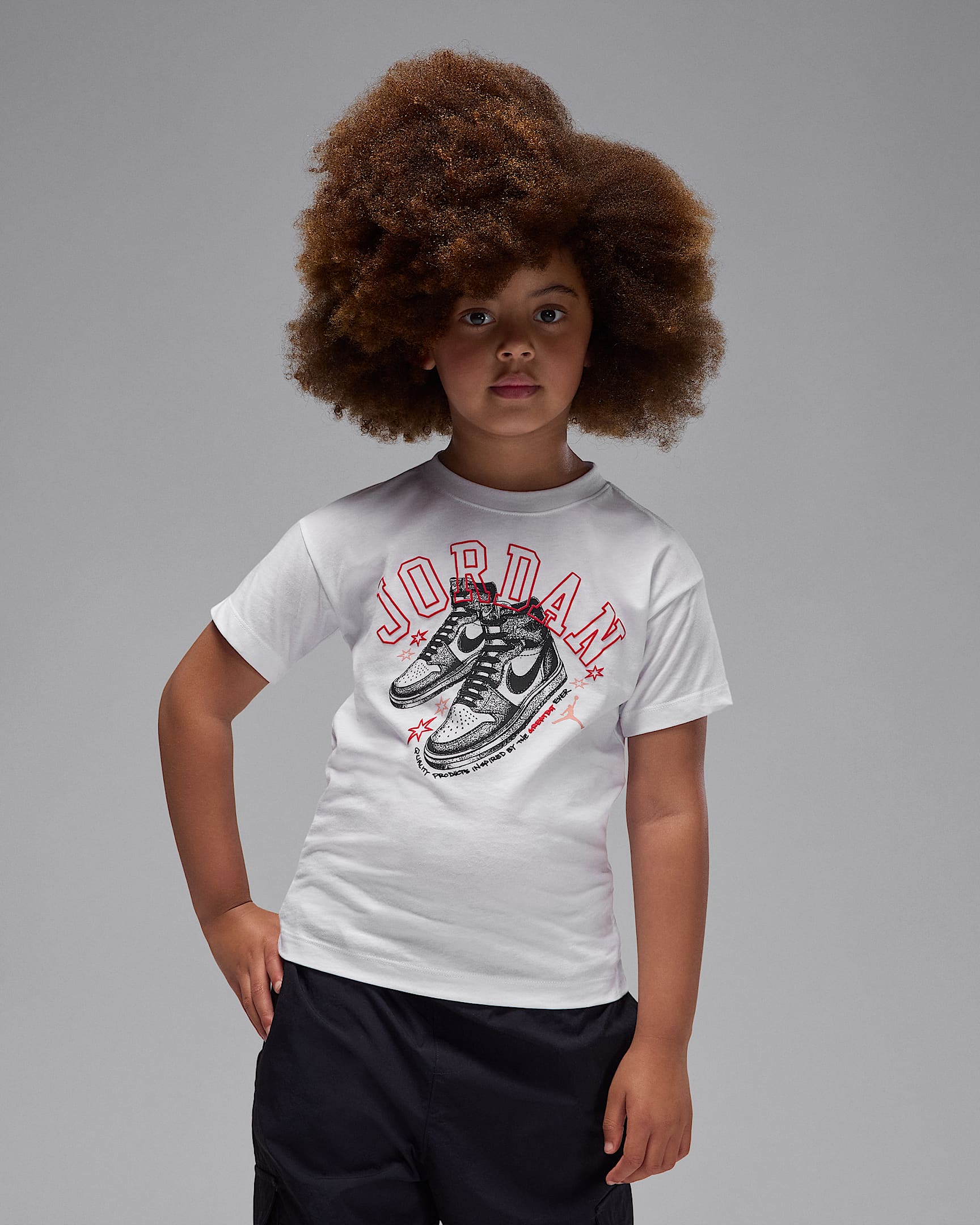 Jordan Little Kids' AJ1 Rookie T-Shirt - White
