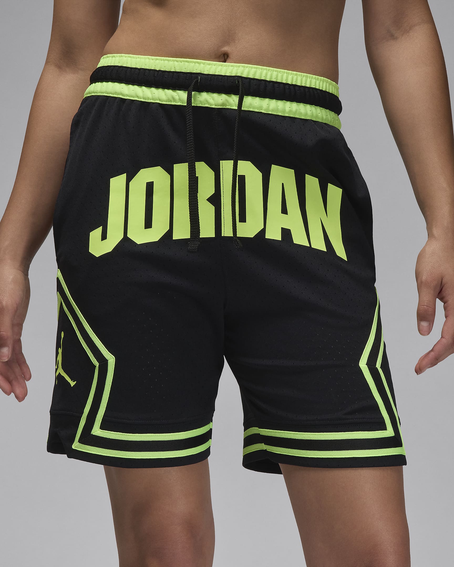 Jordan Sport Men's Dri-FIT Diamond Shorts - Black/Volt Glow/Volt Glow