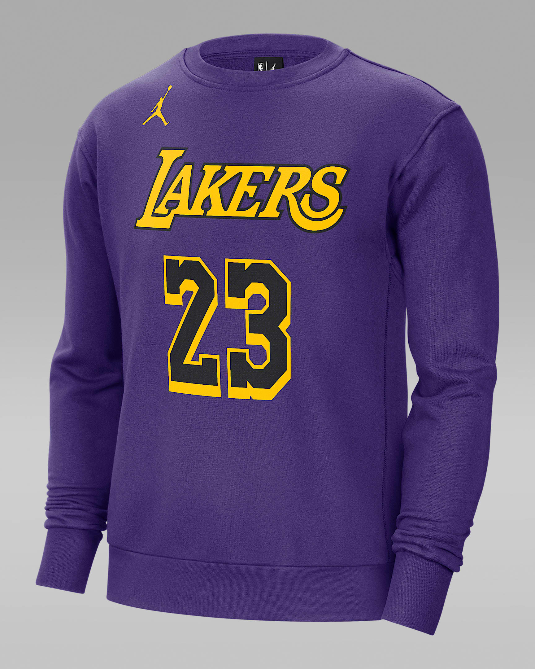 ロサンゼルス レイカーズ コートサイド ステートメント エディション メンズ ジョーダン NBA フリース スウェットシャツ - フィールドパープル