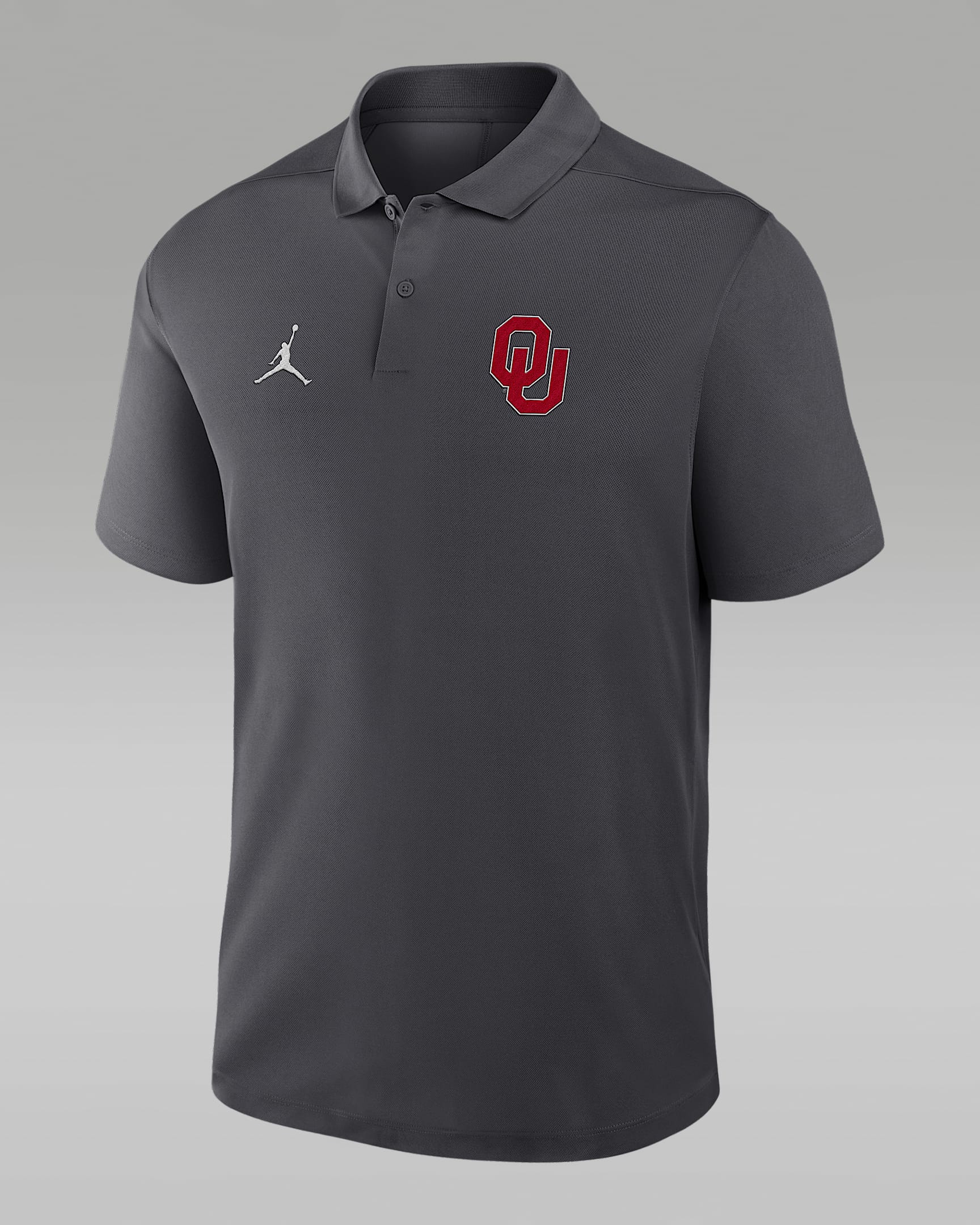Oklahoma Primetime Victory Primary Logo Men's Nike Dri-FIT College Polo - Anthracite