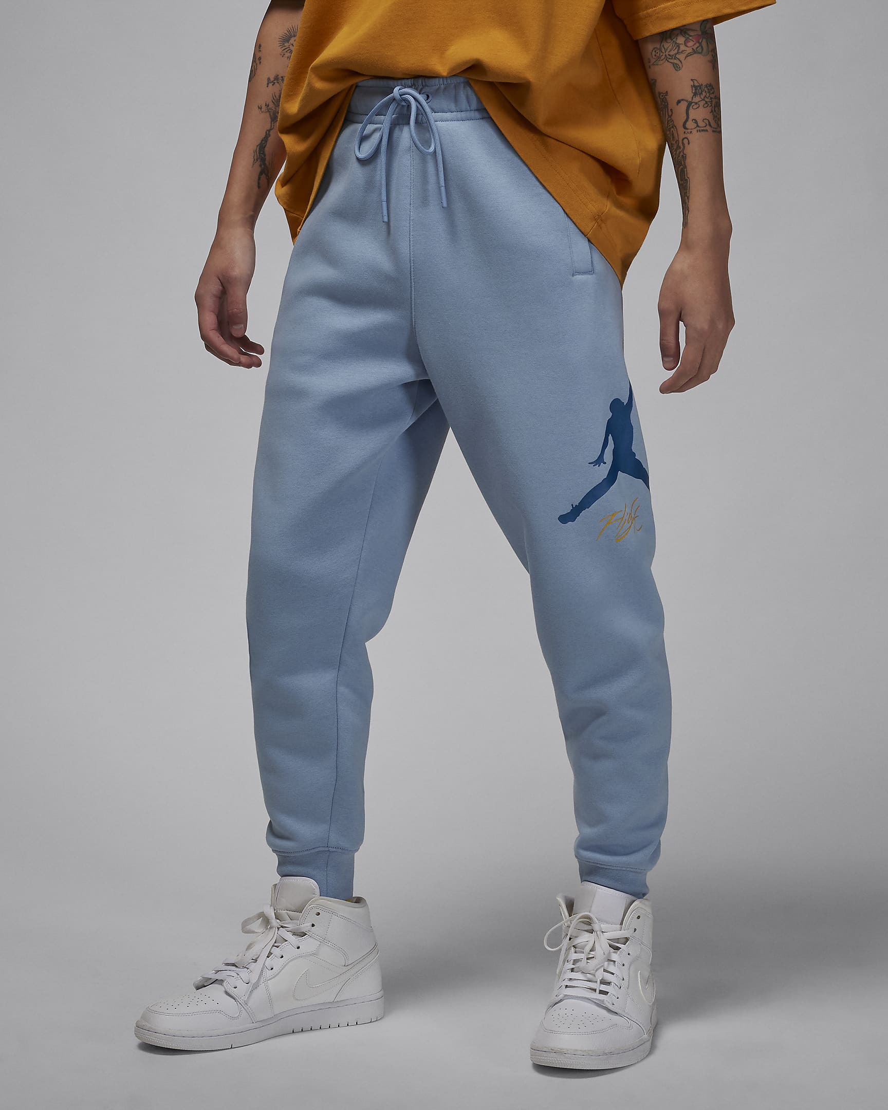 Jordan Essentials Men's Fleece Baseline Pants - Blue Grey/Industrial Blue