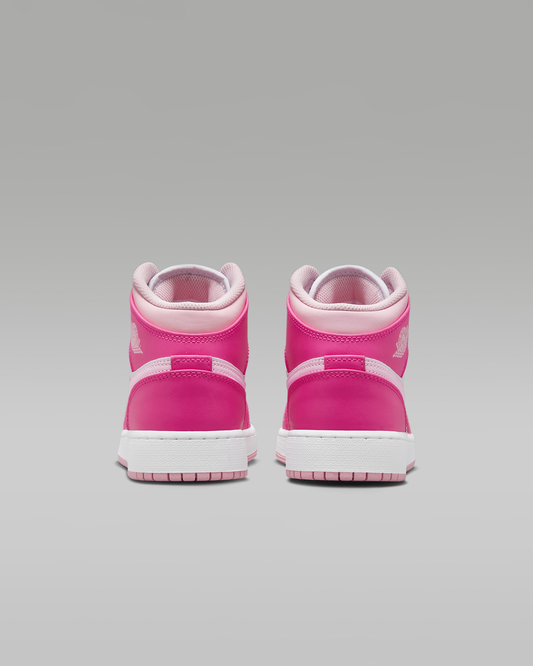 Air Jordan 1 Mid Older Kids' Shoes - White/Fierce Pink/Medium Soft Pink