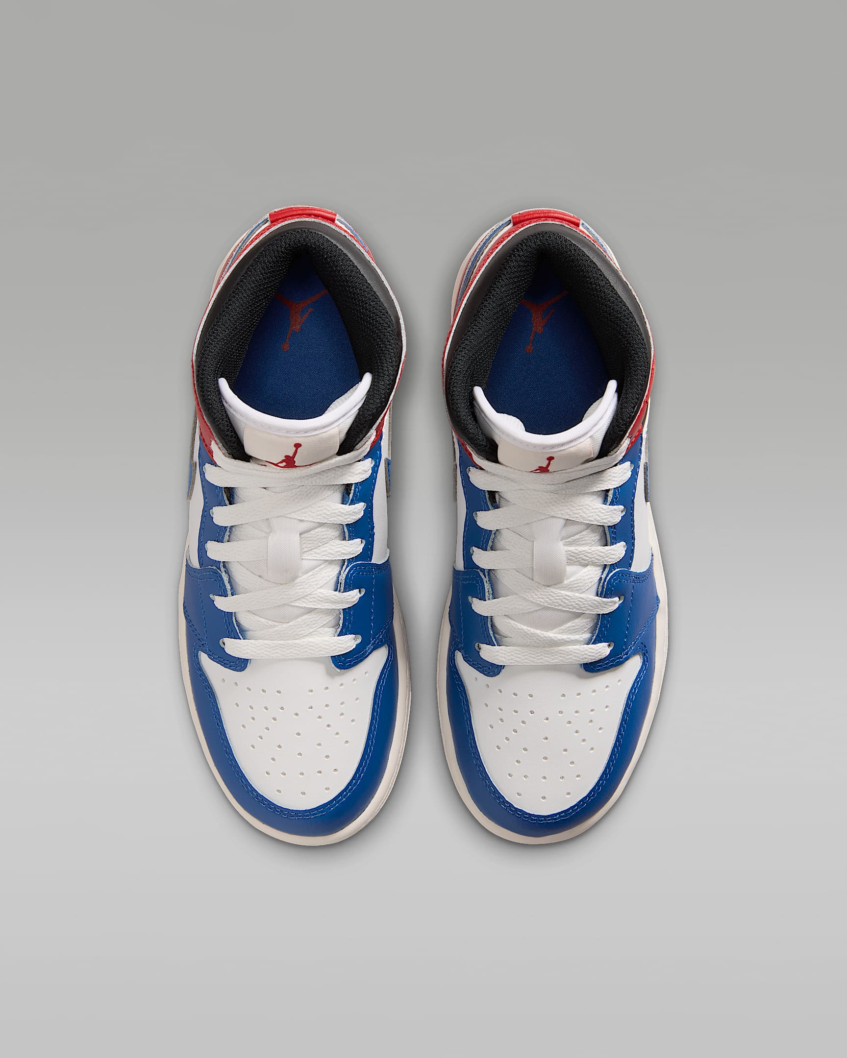 Air Jordan 1 Mid Older Kids' Shoes - True Blue/Varsity Red/Black/Summit White
