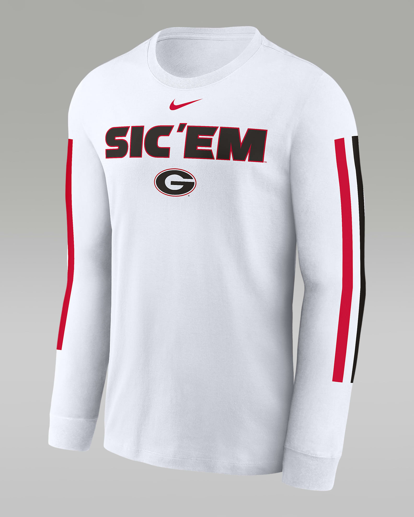 Georgia Bulldogs Local Spirit Slogan Men's Nike College Long-Sleeve T-Shirt - White