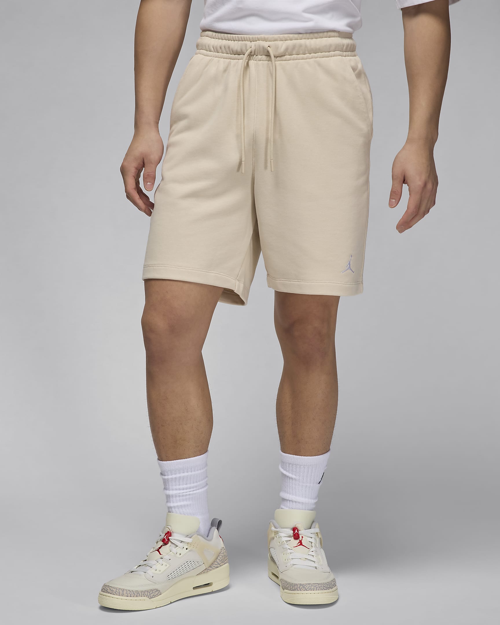 Jordan Essentials Men's Loopback Fleece Shorts - Legend Light Brown/White