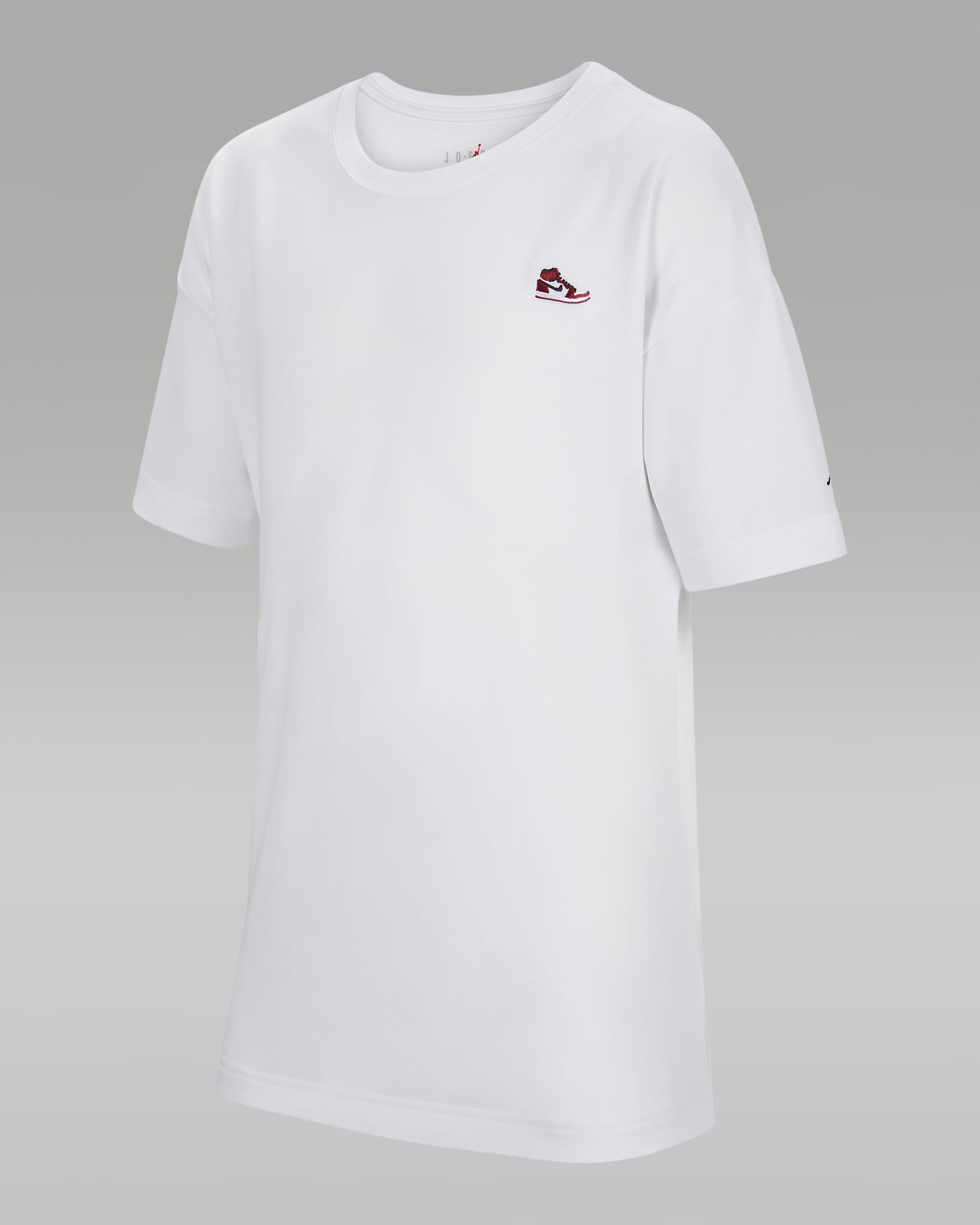 Air Jordan 1 Big Kids' Patch T-Shirt - White