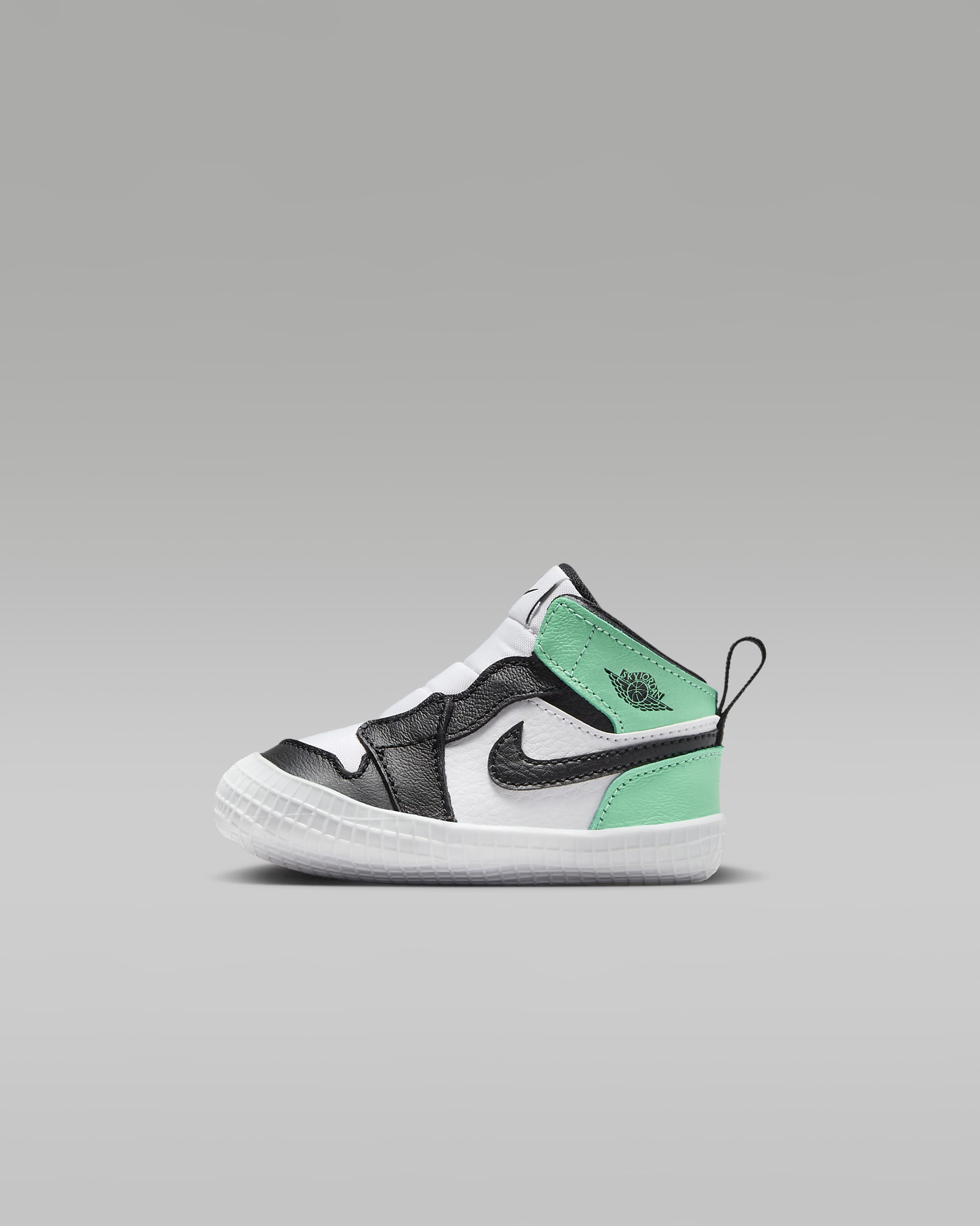 Chausson Jordan 1 pour Bébé - Blanc/Green Glow/Noir