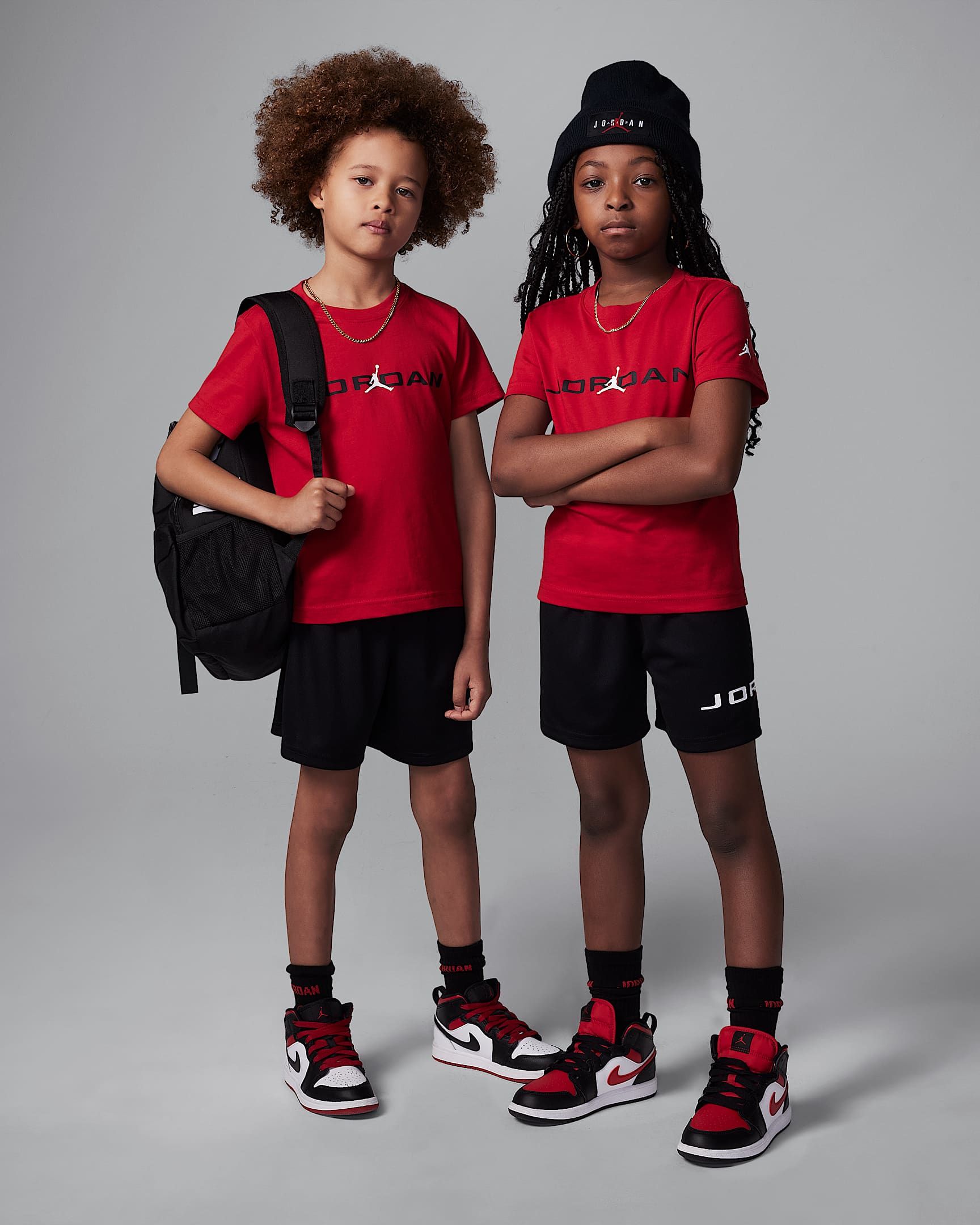 Jordan Younger Kids' Baseline 2-Piece Mesh Shorts Set - Black