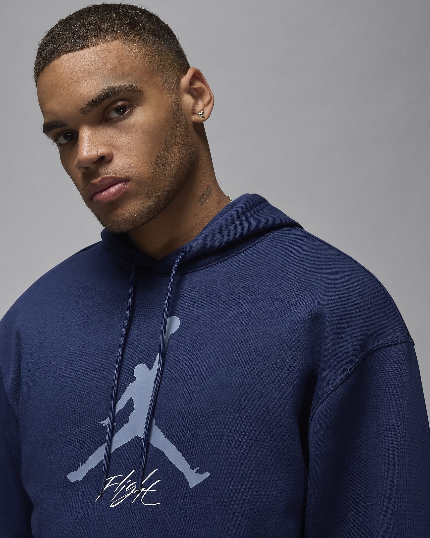 Jordan Essentials Men's Fleece Hoodie - Midnight Navy/Ashen Slate