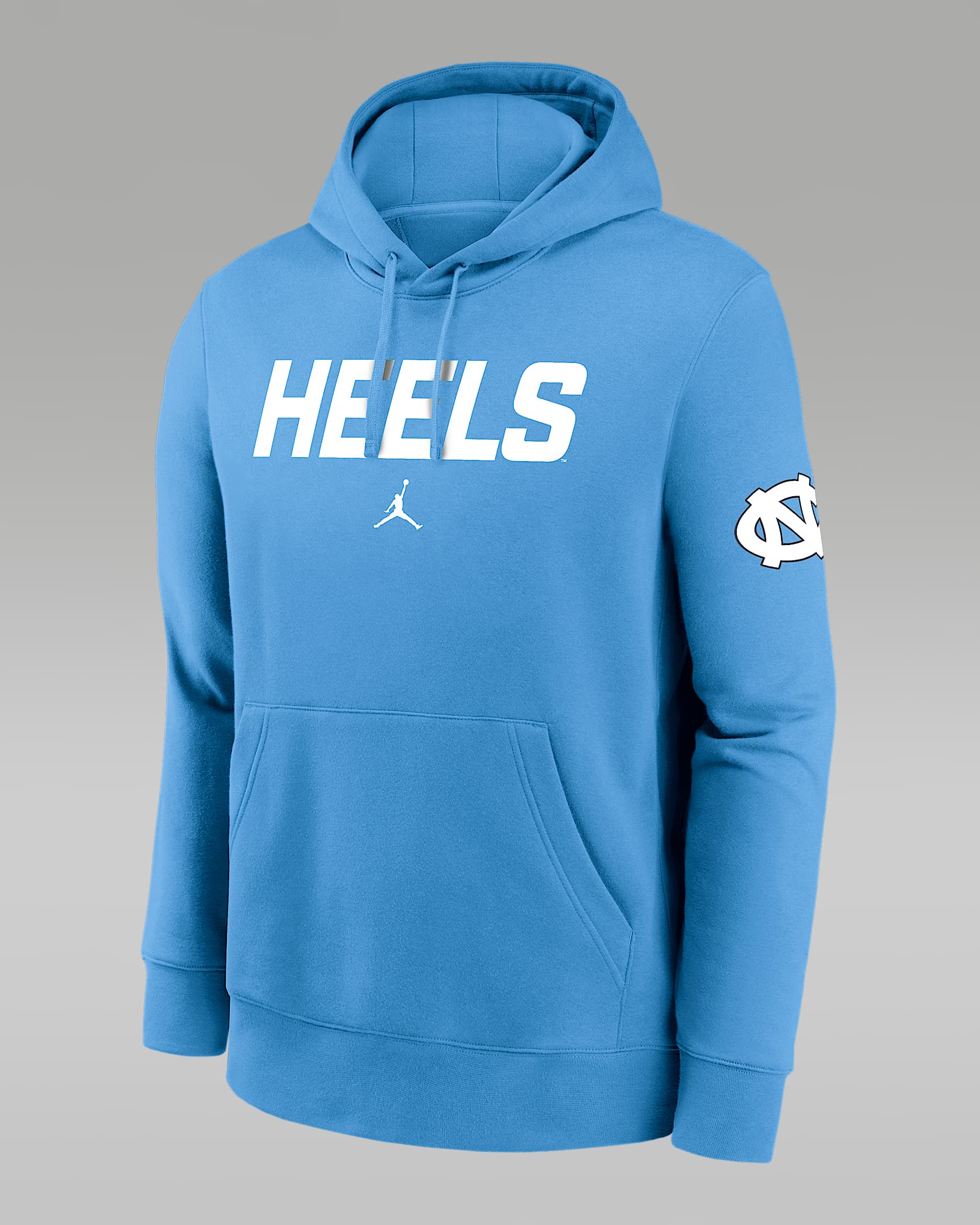 North Carolina Club 2-Hit Nickname Men's Nike College Pullover Hoodie - Light Blue