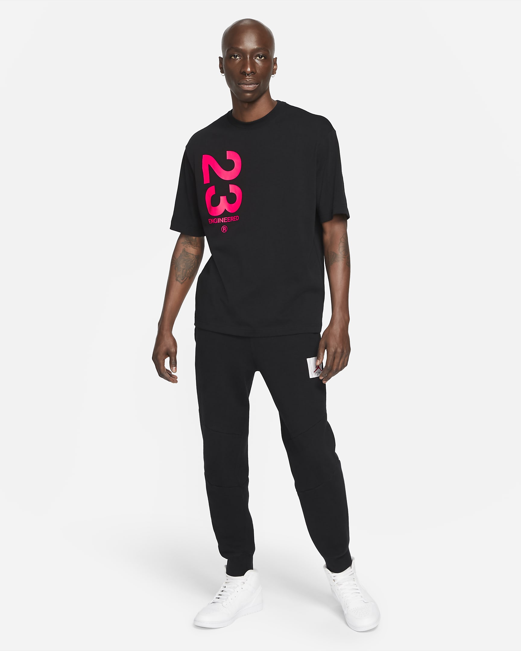 Jordan 23 Engineered Kurzarm-T-Shirt für Herren - Schwarz