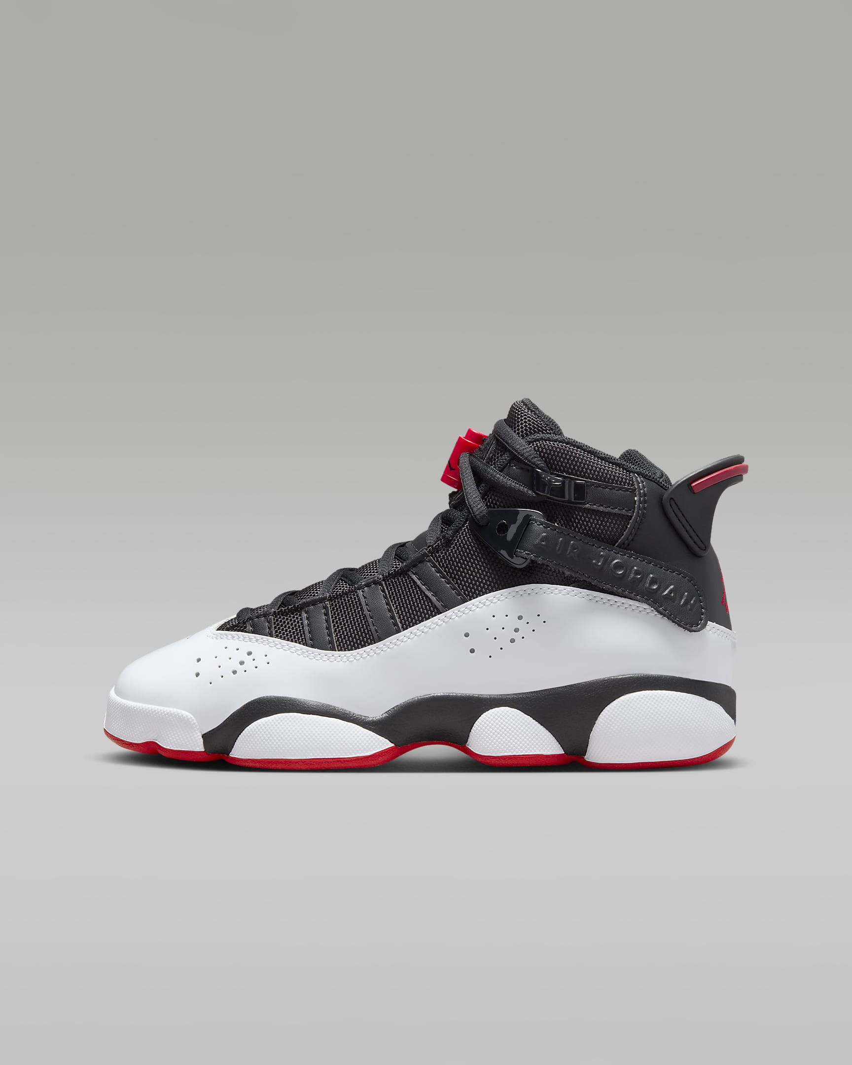 Jordan 6 Rings Older Kids' Shoes - Black/White/University Red