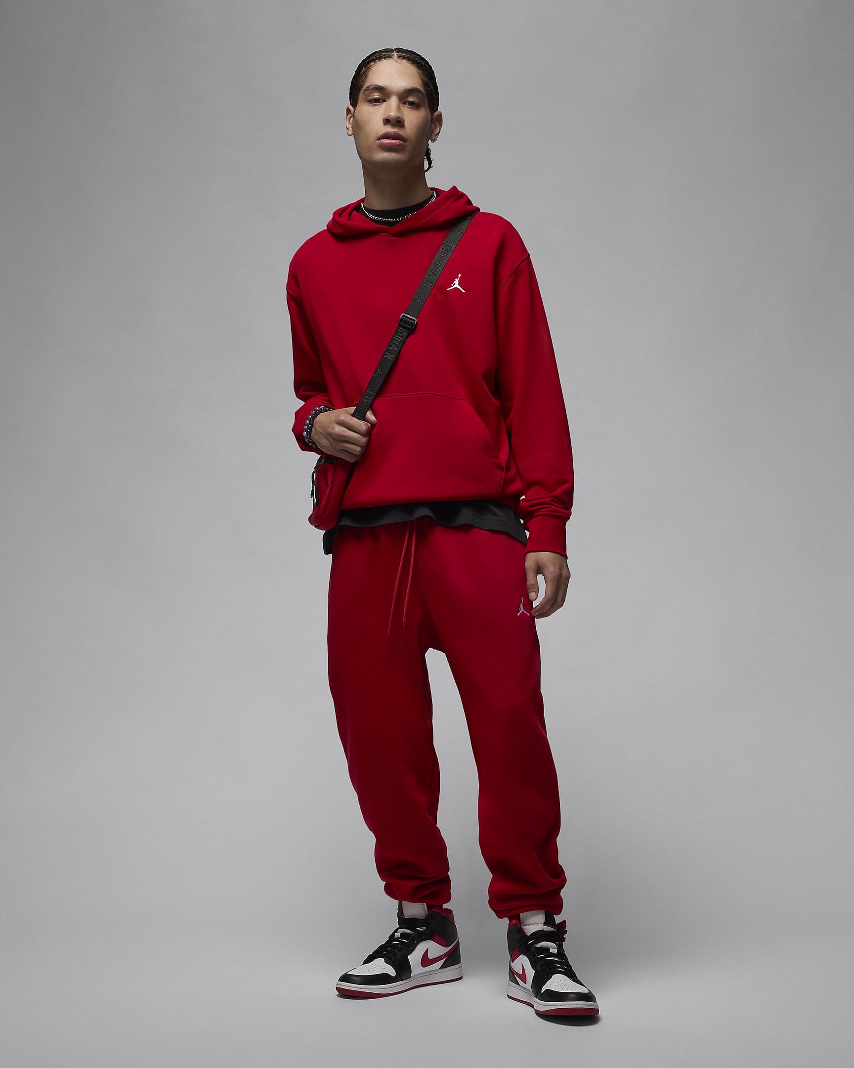 Jordan Brooklyn Fleece herenbroek - Gym Red/Wit