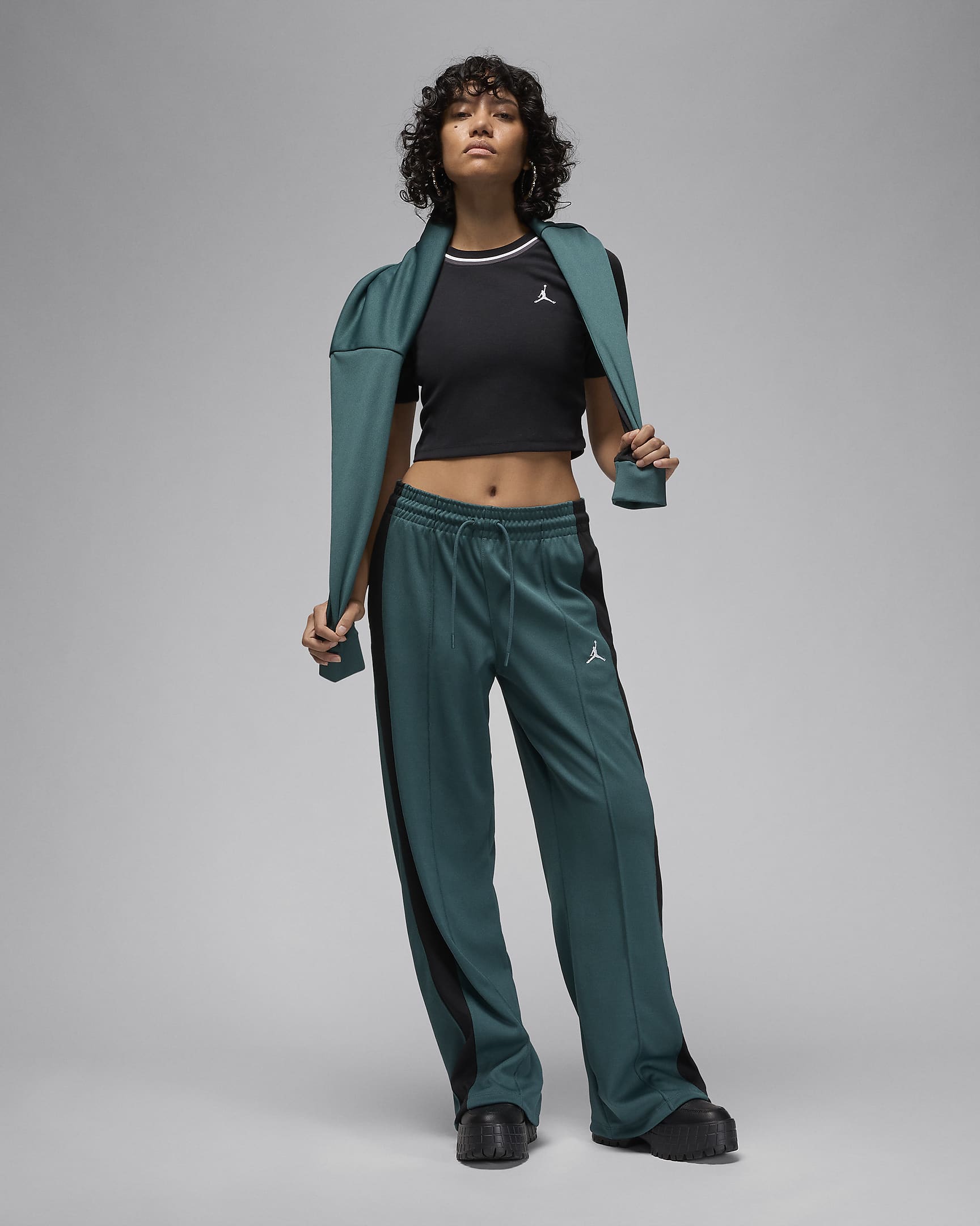 Jordan Women's Knit Tracksuit Bottoms - Oxidised Green/Black/White