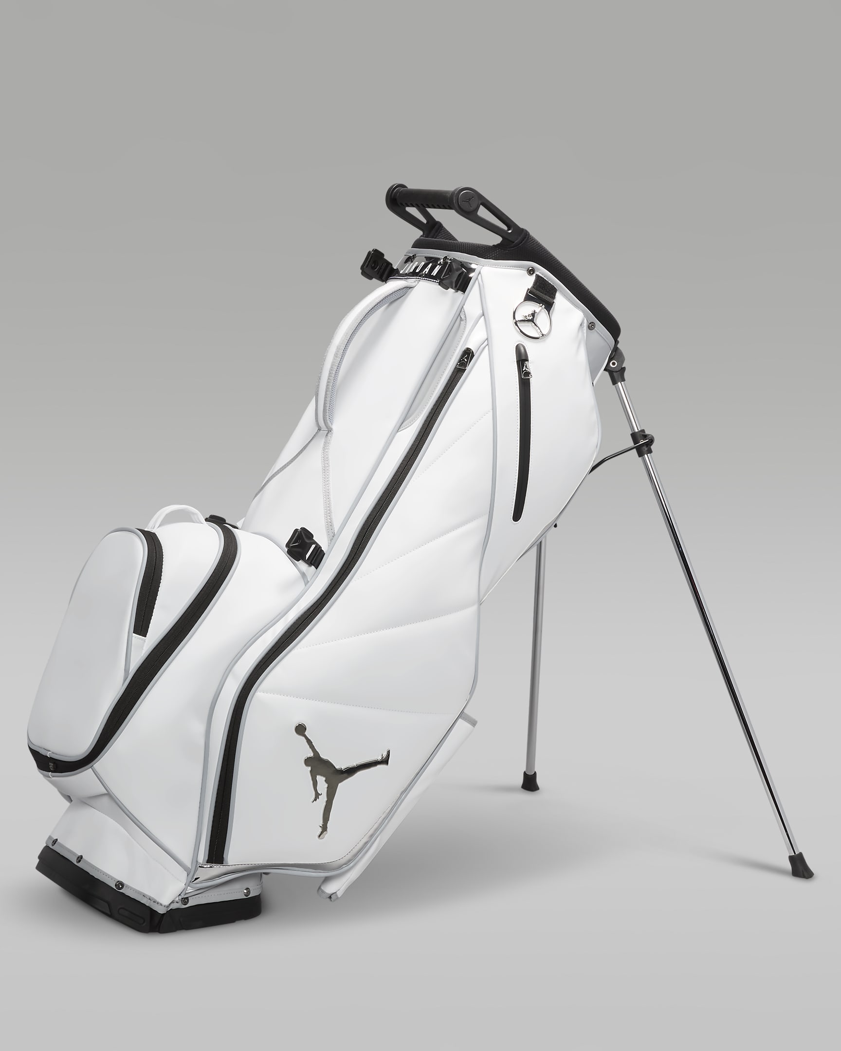 Jordan Fade Away Premium Mirror Six-Way Golf Bag - White/Wolf Grey/Metallic Silver