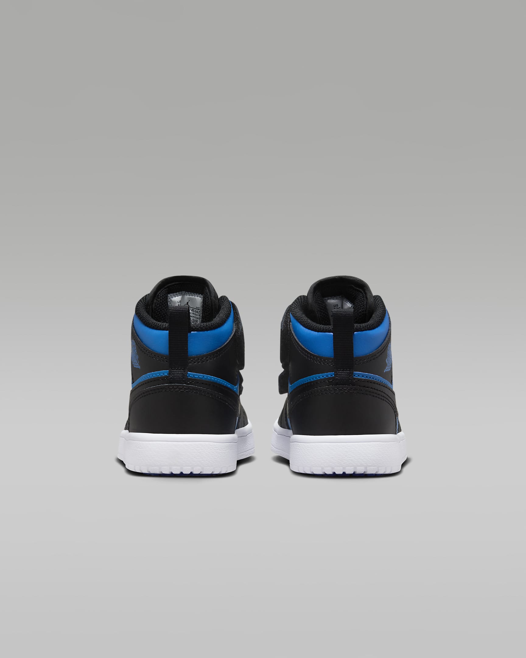 Calzado para niños de preescolar Jordan 1 Mid Alt - Negro/Negro/Blanco/Azul royal